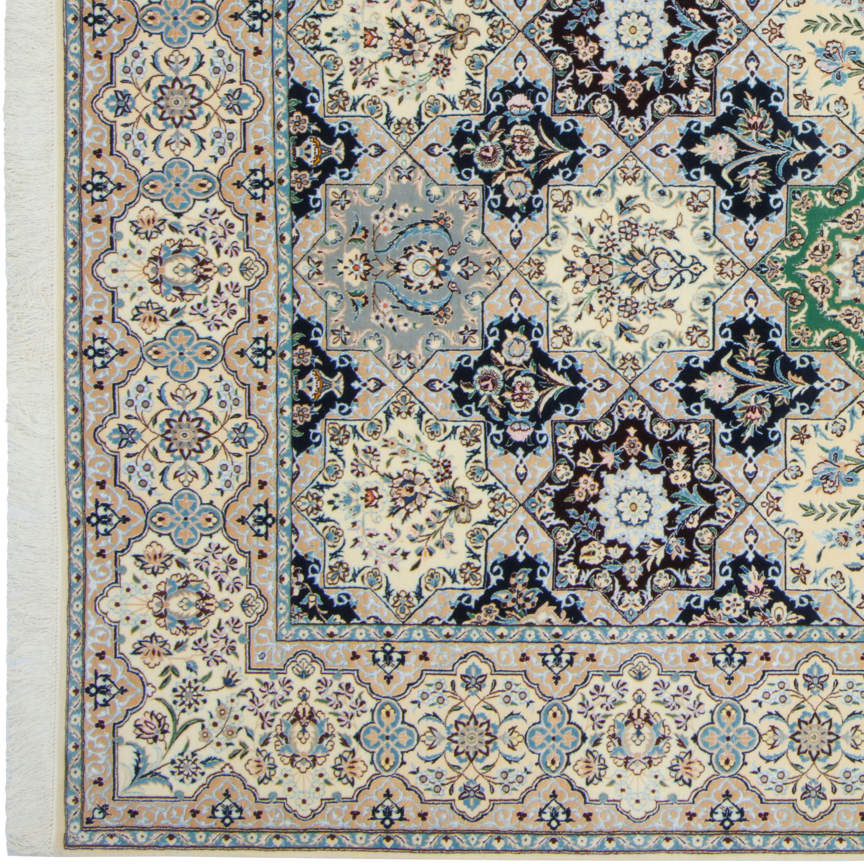 سجادة نايين اليدوية — بندي | حرير الوبر / قطن السدى | 165 × 257 سم | رمز المنتج 10400840