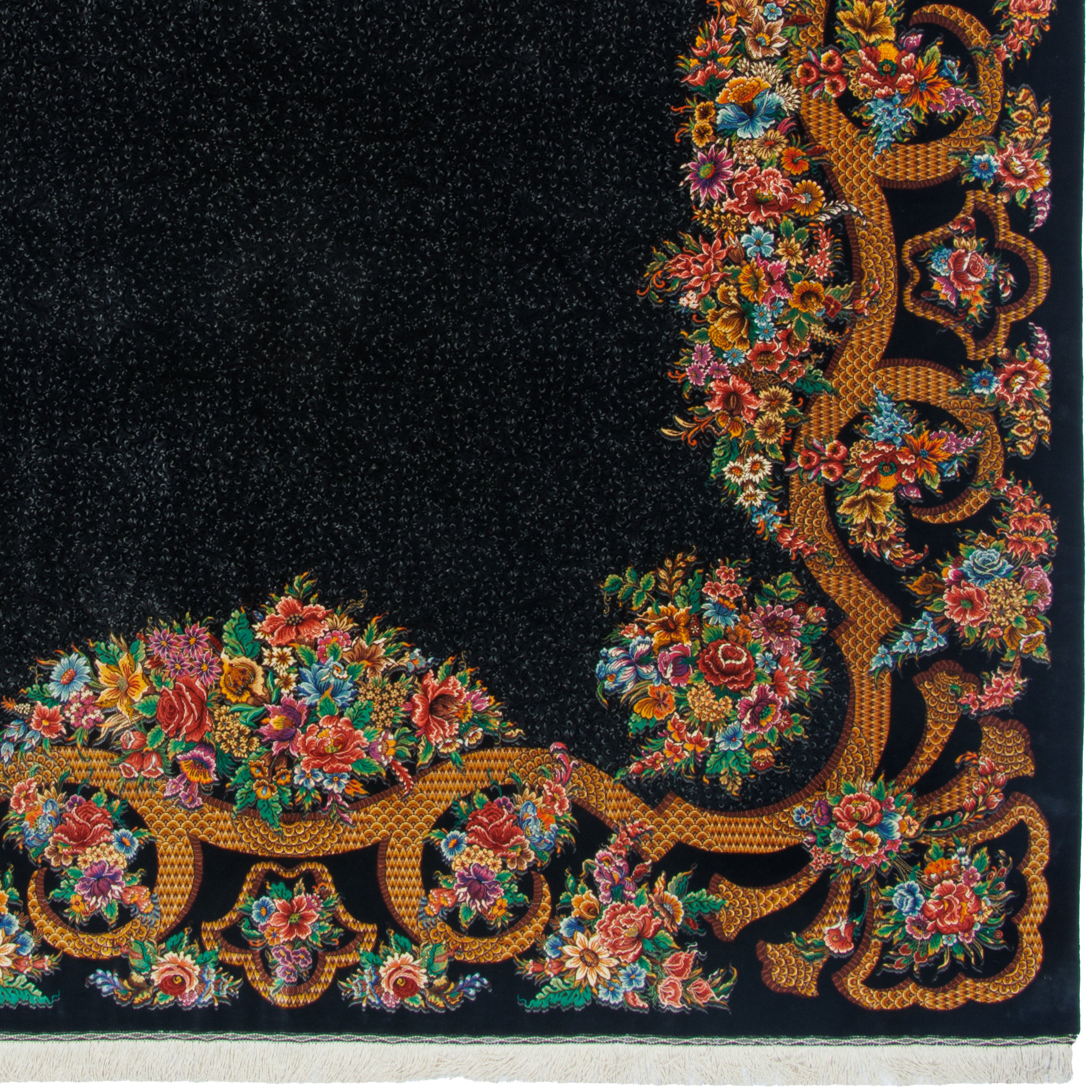 Qom Handmade Carpet — Kaf Sadeh | Full Silk | 188 × 190 cm | SKU 10300545