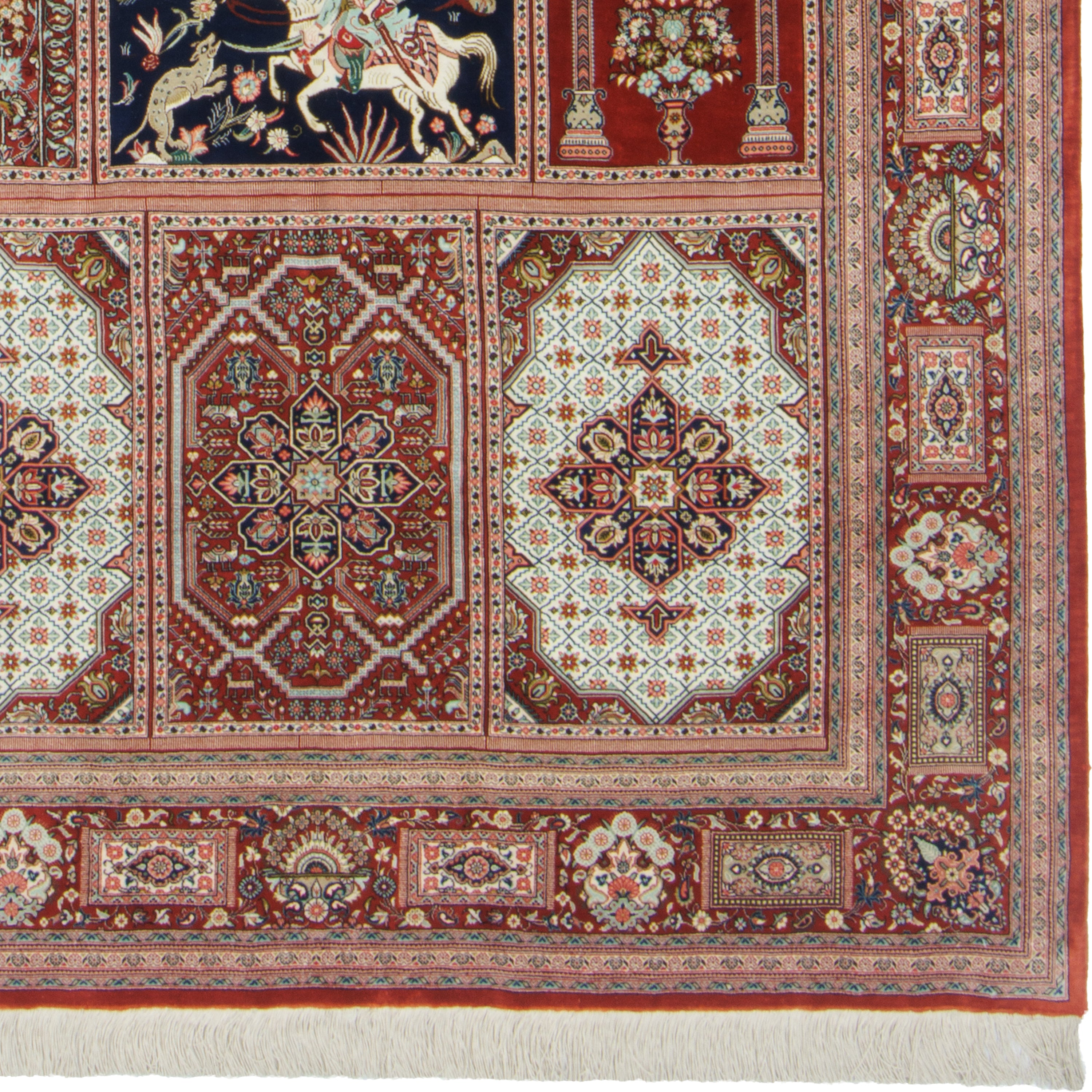 Qom Handmade Carpet — Sarasar | Full Silk | 134 × 196 cm | SKU 10201471