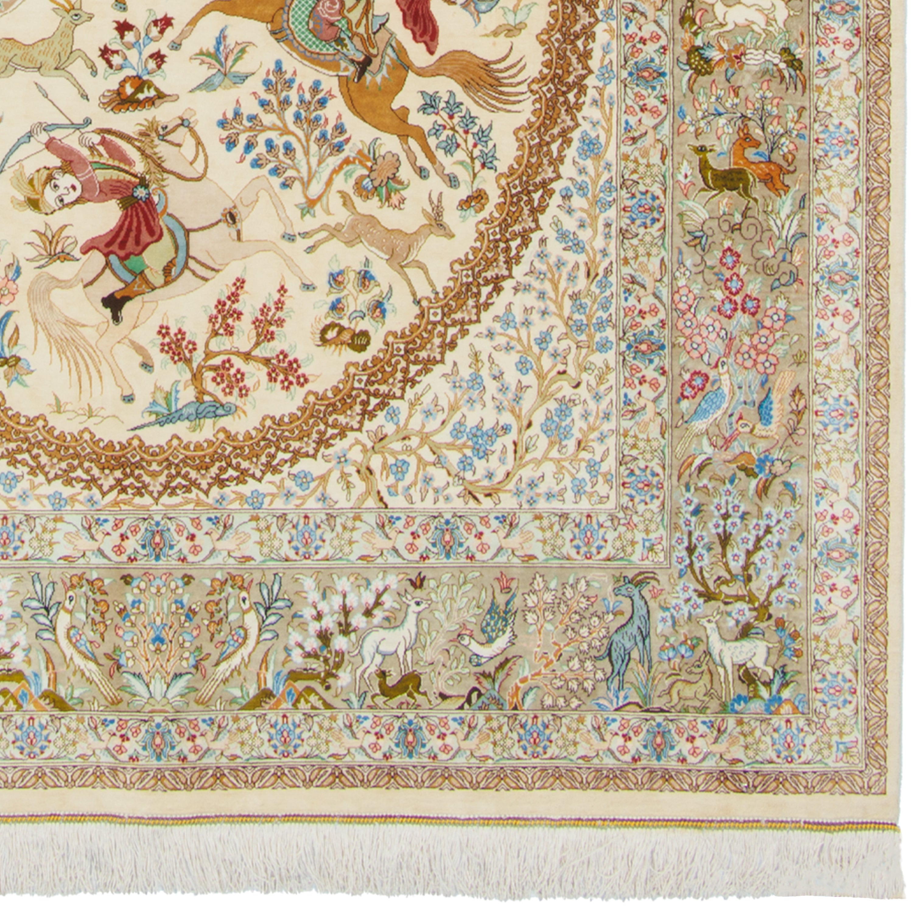 Qom Handmade Carpet — Sarasar | Full Silk | 130 × 210 cm | SKU 10200473