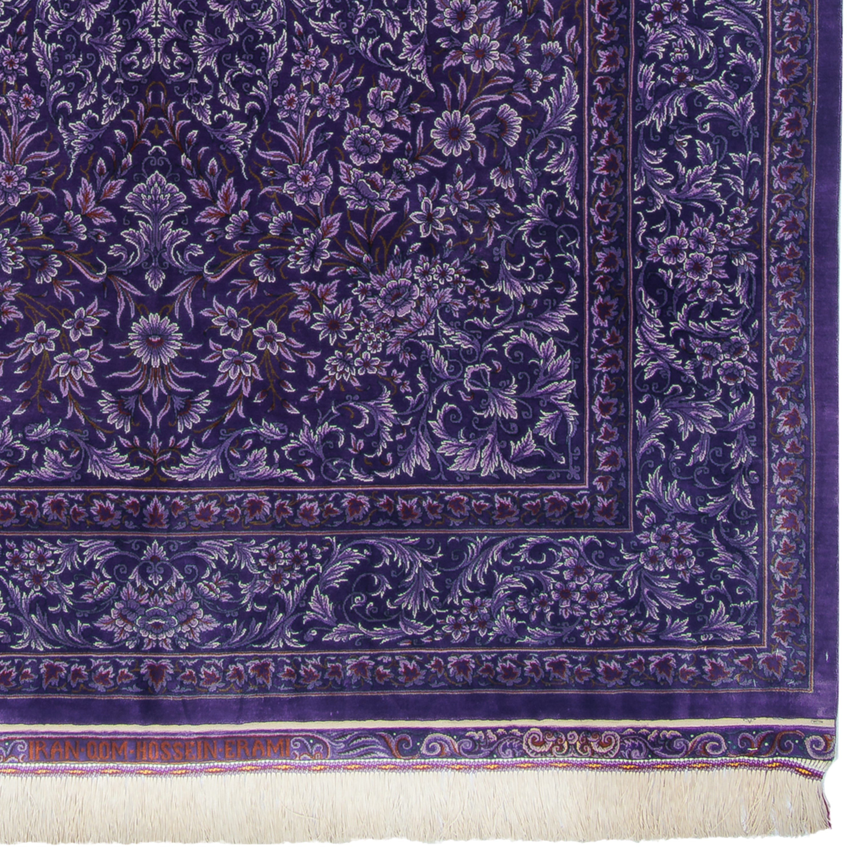 Qom Handmade Carpet — Lachak Toranj | Full Silk | 133 × 205 cm | SKU 10200403