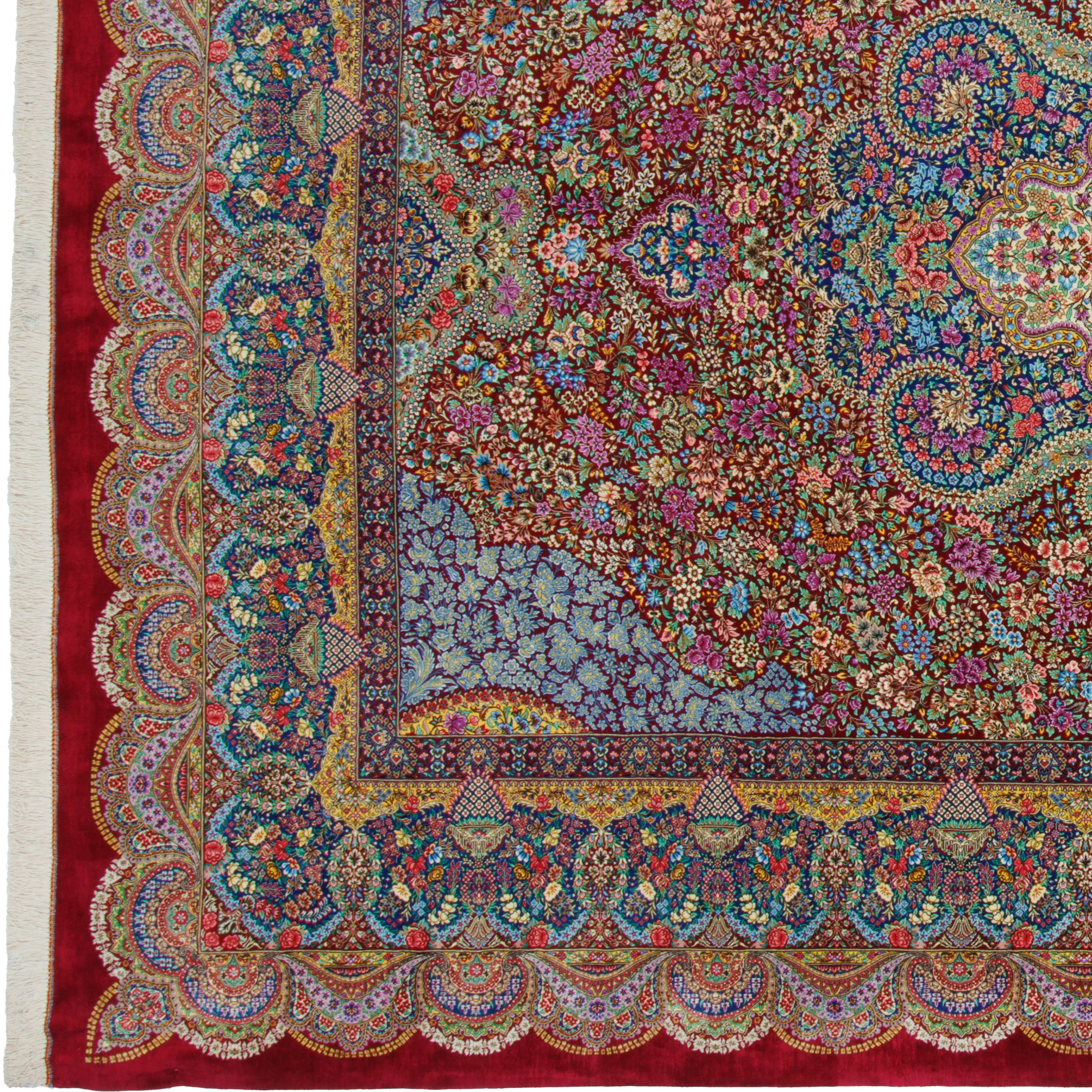 سجادة قم يدوية — لشك وترنج | حرير بالكامل | 250 × 345 سم | SKU 10800816