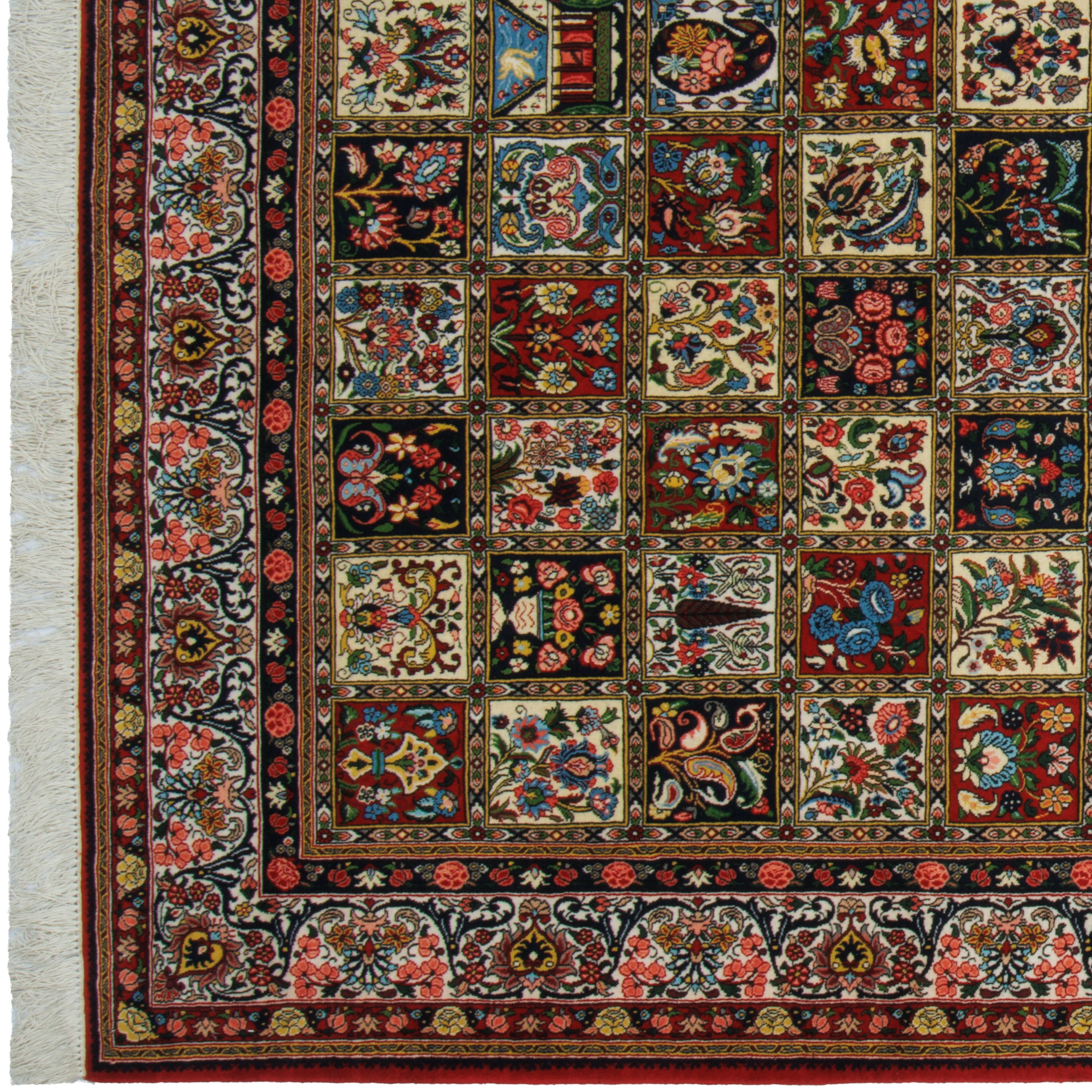 سجادة بختياري يدوية — خشتي | صوف / سداة حريرية | 150 × 230 سم | رمز المنتج 10300861
