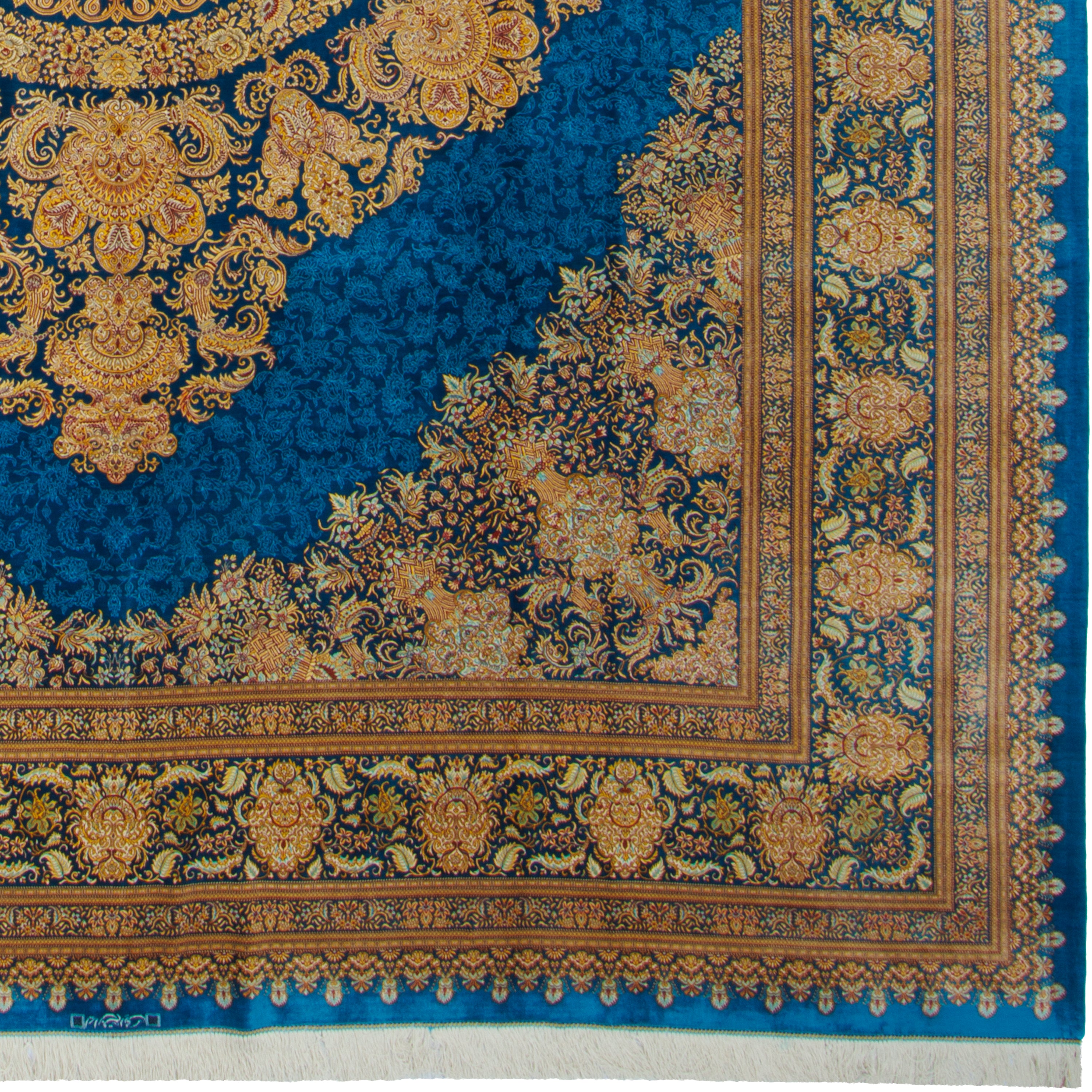 Qom Handmade Carpet — Lachak Toranj | Full Silk | 294 × 398 cm | SKU 11100643