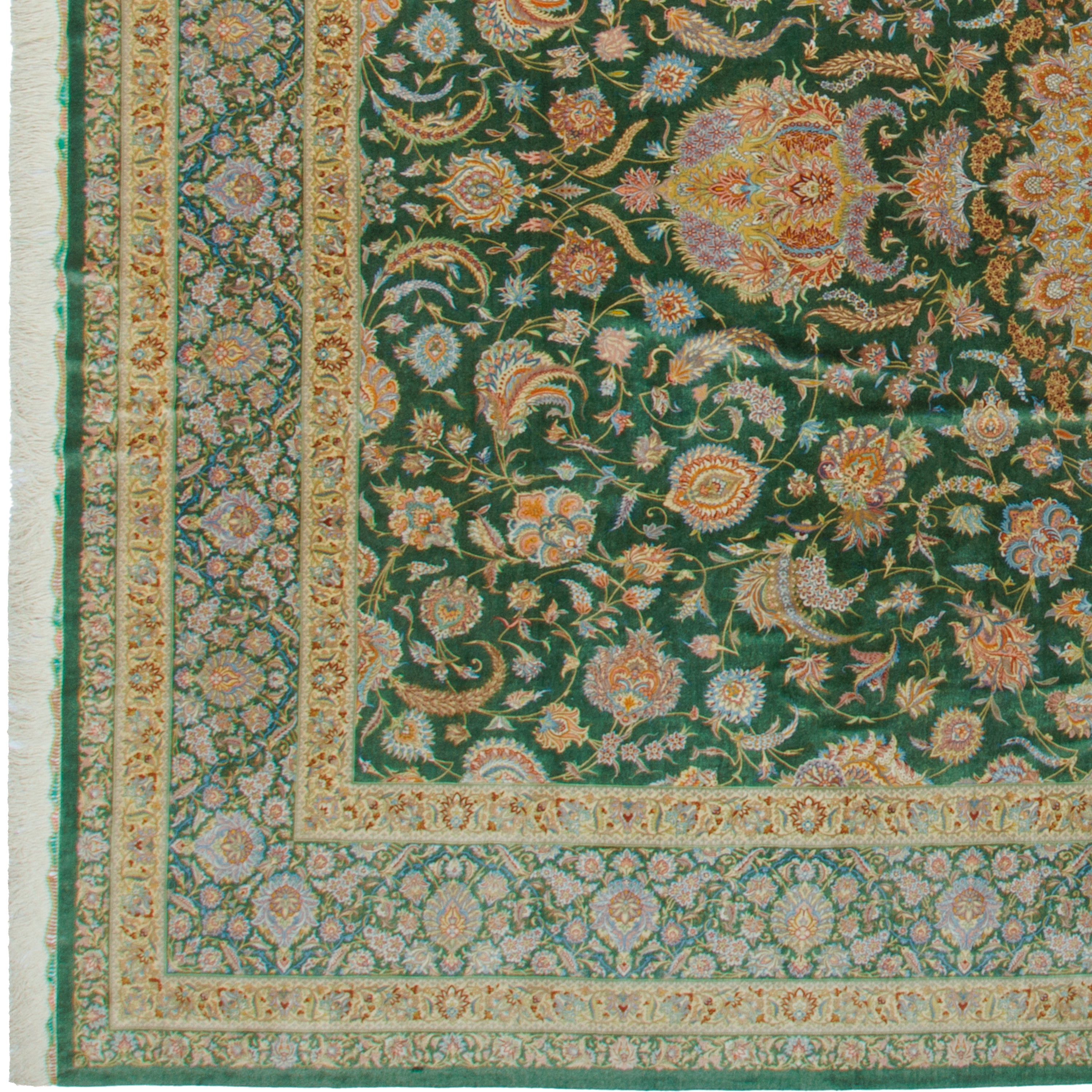Qom Handmade Carpet — Toranj-dar | Full Silk | 291 × 404 cm | SKU 11100635