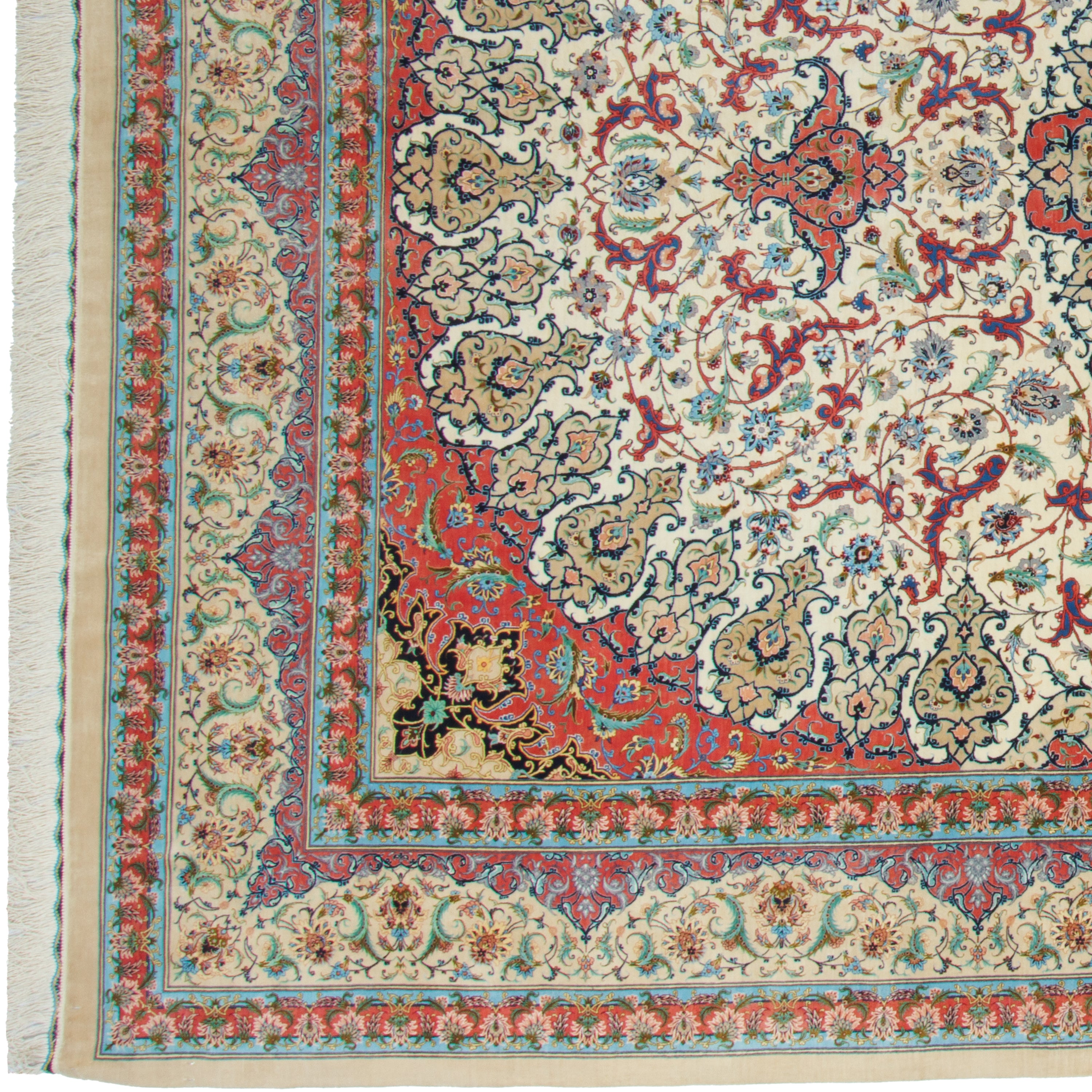Kashan Handmade Carpet — Lachak Toranj | Full Silk | 250 × 350 cm | SKU 10800824