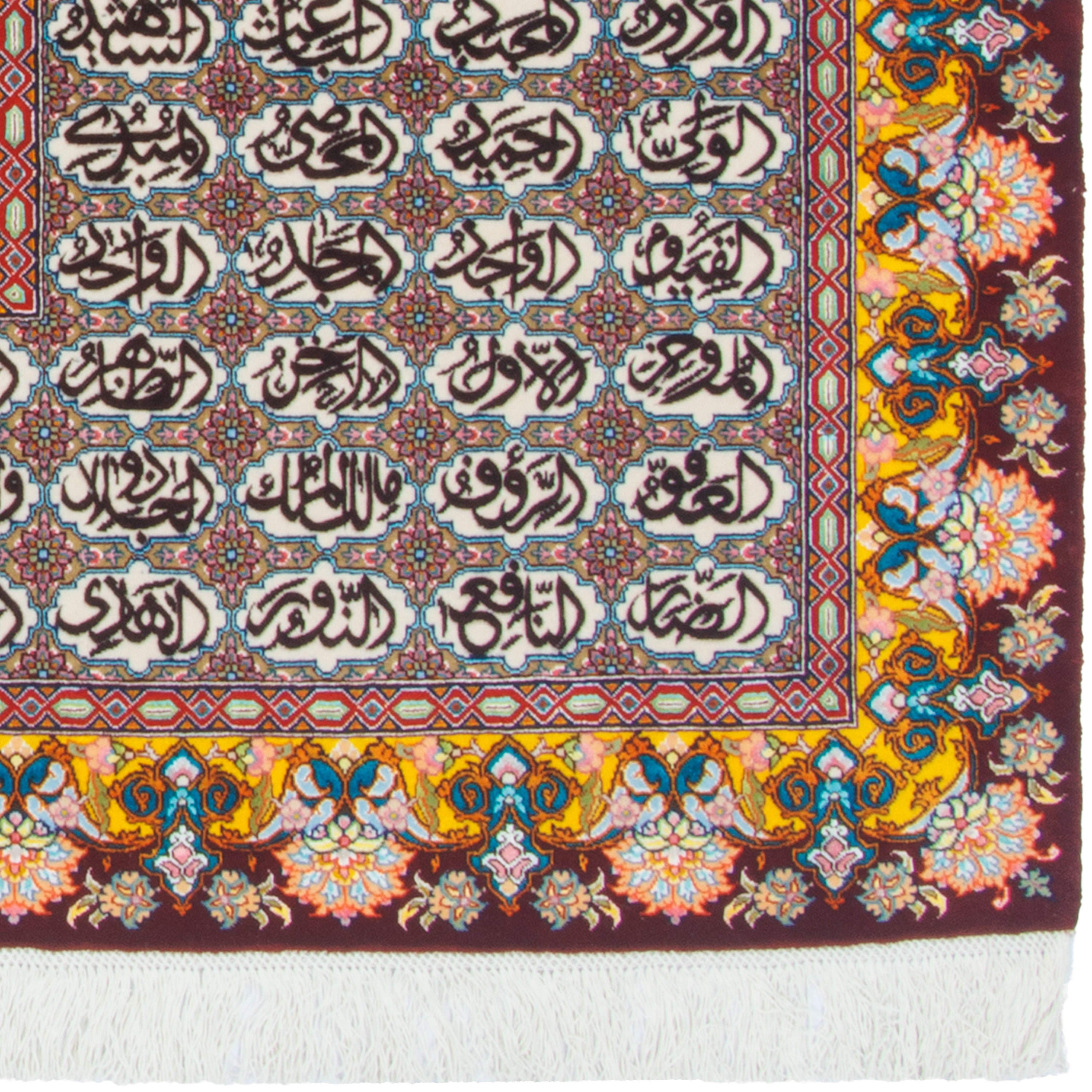 لوحة جدارية من سجاد تبريز اليدوي — خشطي | وبر حريري / سداء حريري | 149 × 107 سم | رمز المنتج 70100570