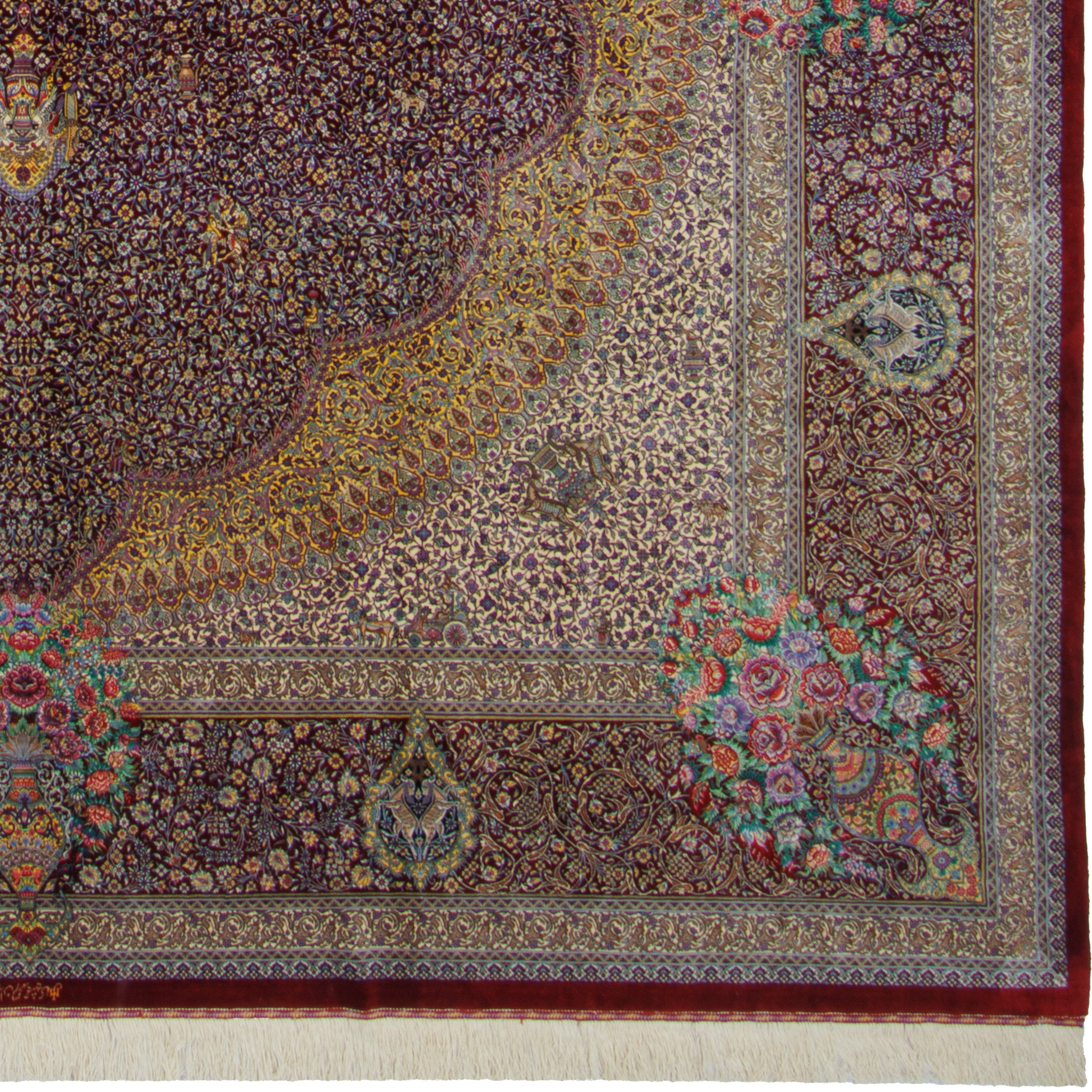 سجادة قم يدوية — لشك ترنج | حرير بالكامل | 294 × 406 سم | SKU 11100646