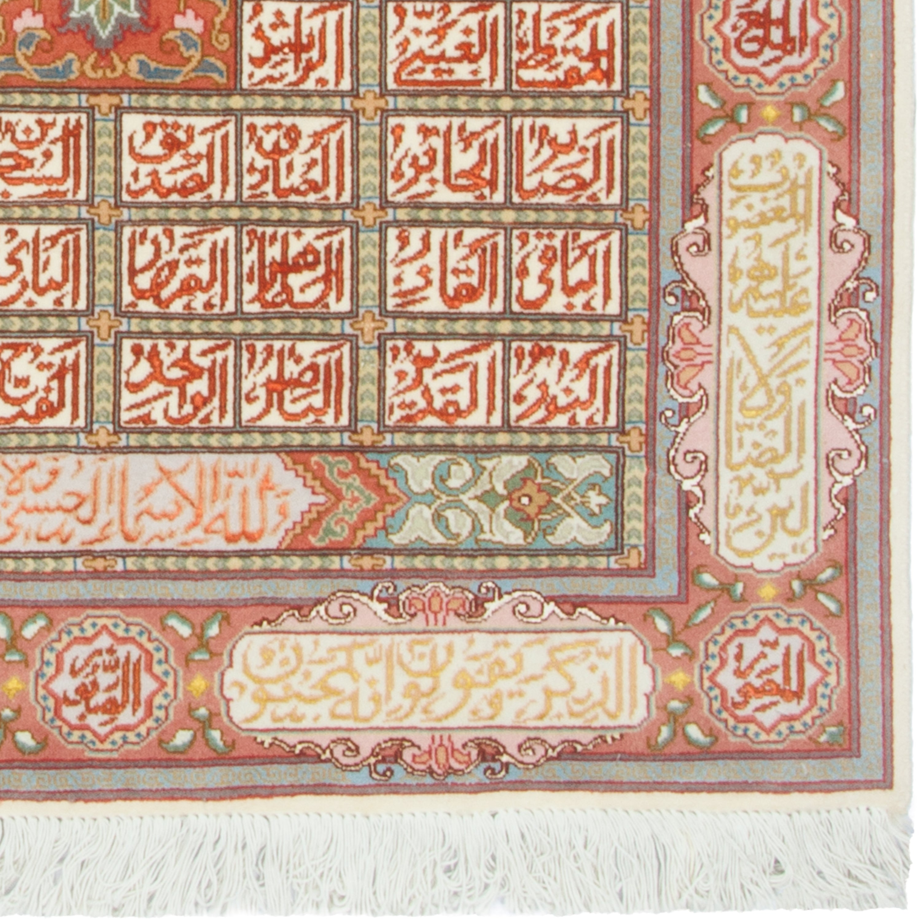 لوحة جدارية من سجاد تبريز اليدوي – خشتي | وبر من الحرير / سداة من القطن | 100 × 128 سم | رمز المنتج 70100568
