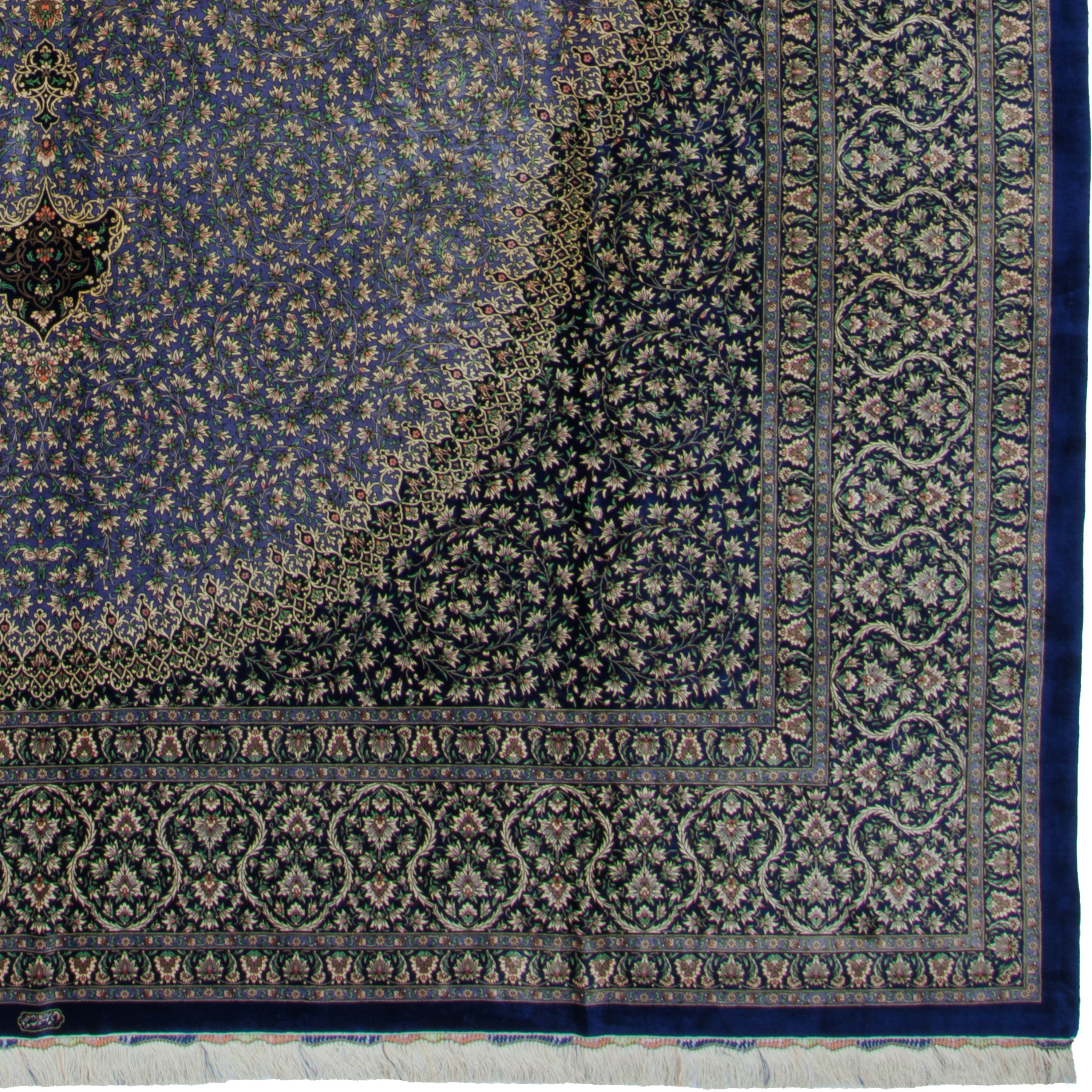 سجادة قم يدوية — لشك وترنج | حرير بالكامل | 302 × 399 سم | SKU 11200653