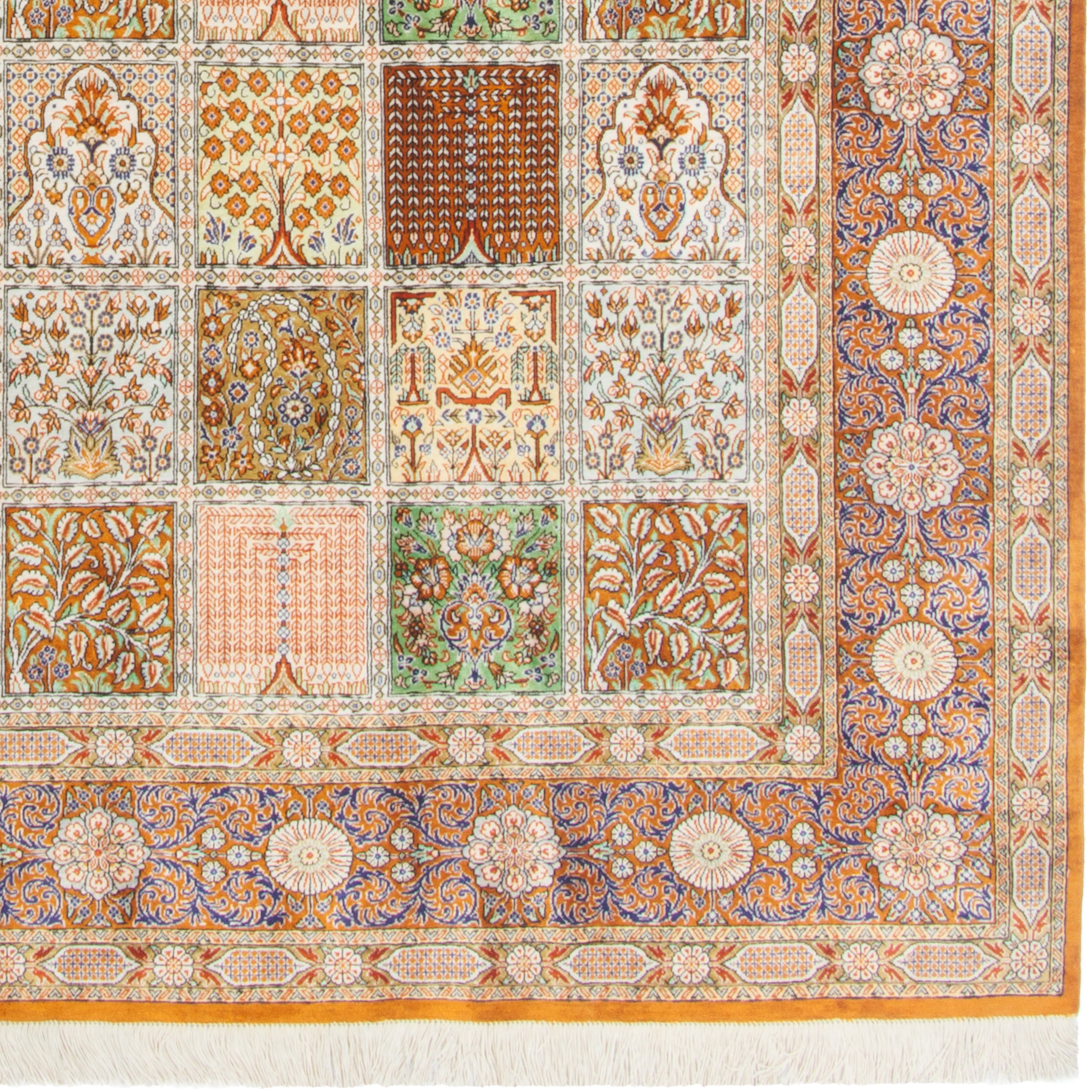 سجادة قم يدوية - خشتي | حرير طبيعي | 152 × 153 سم | SKU 10200561