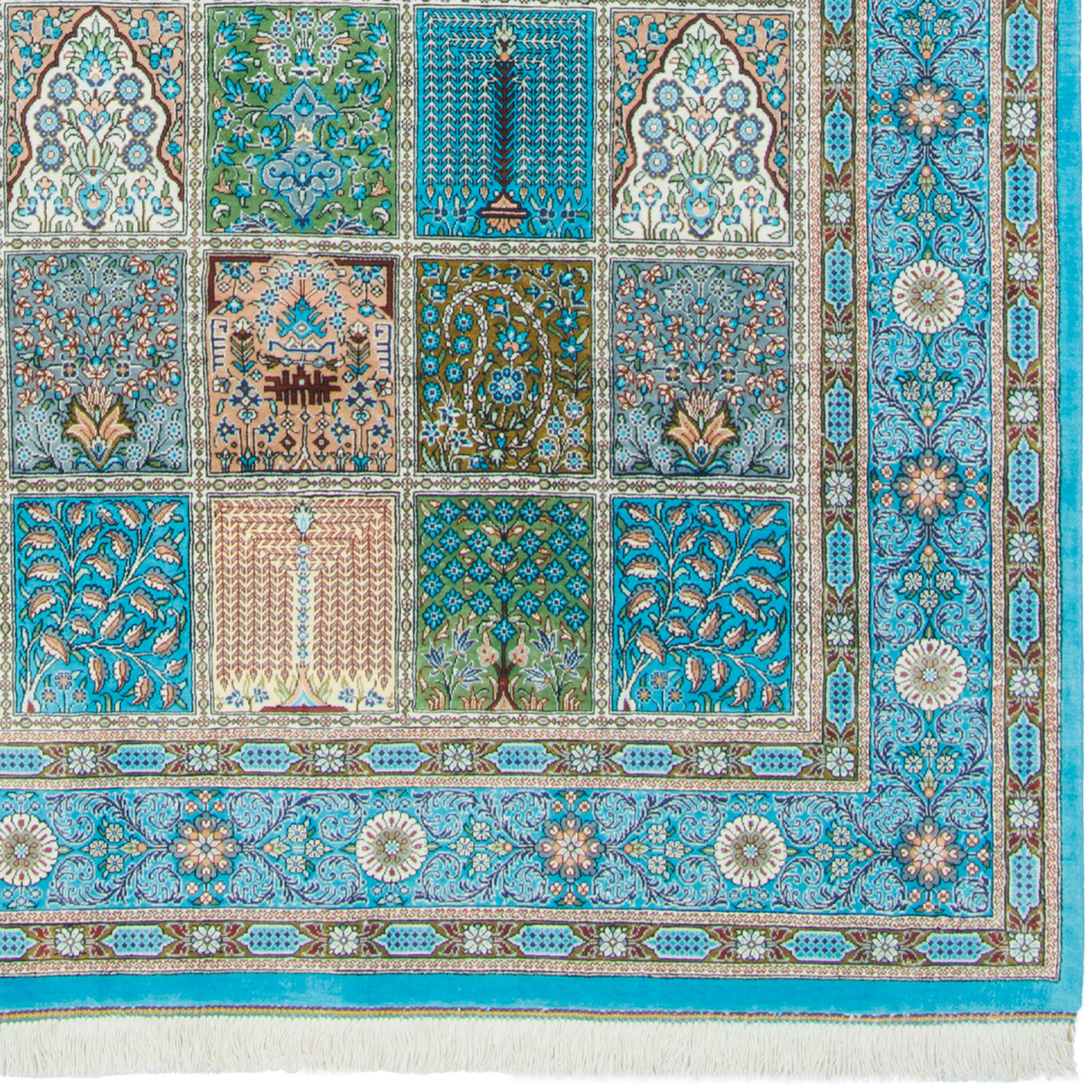 سجادة قم يدوية — خشتي | حرير بالكامل | 131 × 198 سم | رمز المنتج 10200482