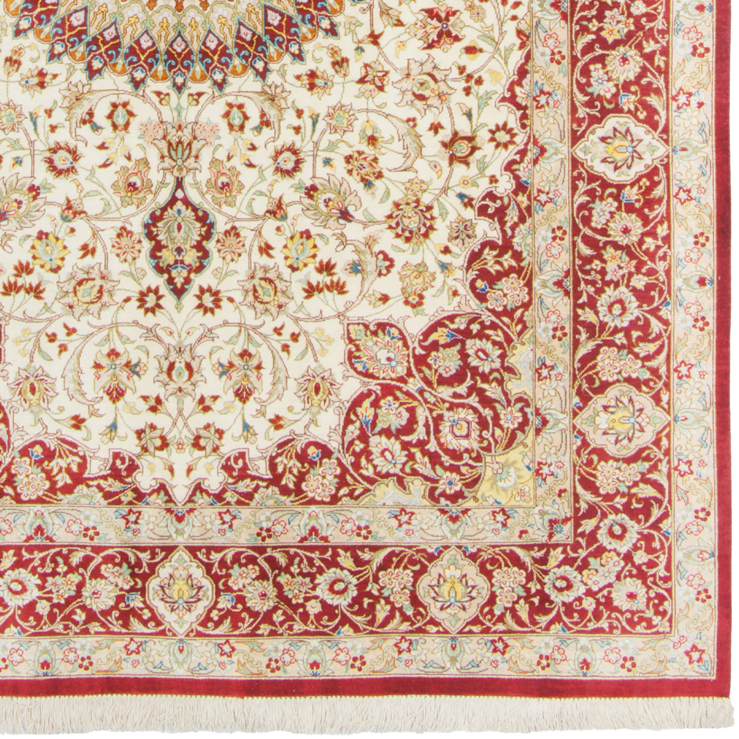 سجادة قم يدوية — لشك ترنج | حرير بالكامل | 132 × 200 سم | رمز المنتج 10200489