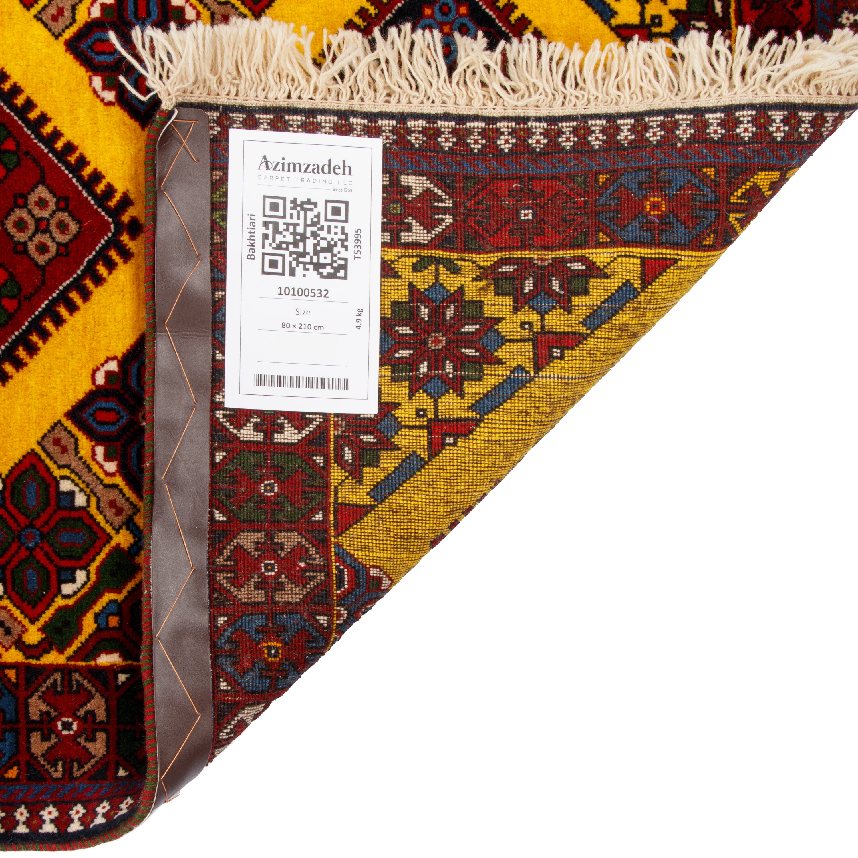 Bakhtiari Handmade Carpet — Chand Toranj | Full Wool | 80 × 210 cm | SKU 10100532
