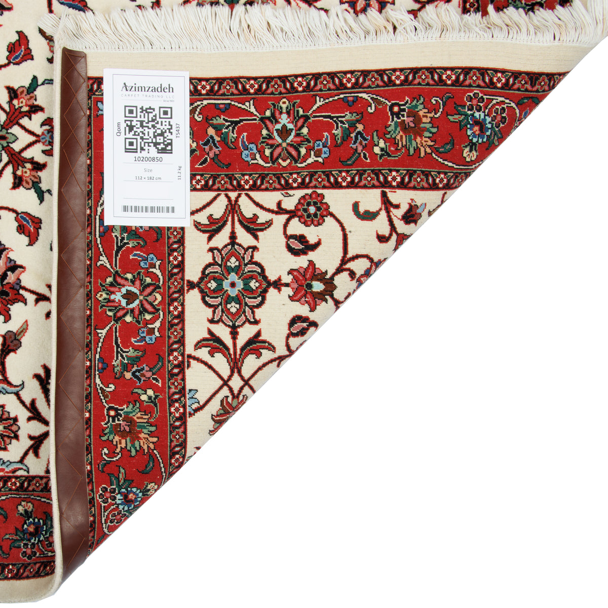 Qom Handmade Carpet — Afshan | Silk Pile / Cotton Warp | 112 × 182 cm | SKU 10200850
