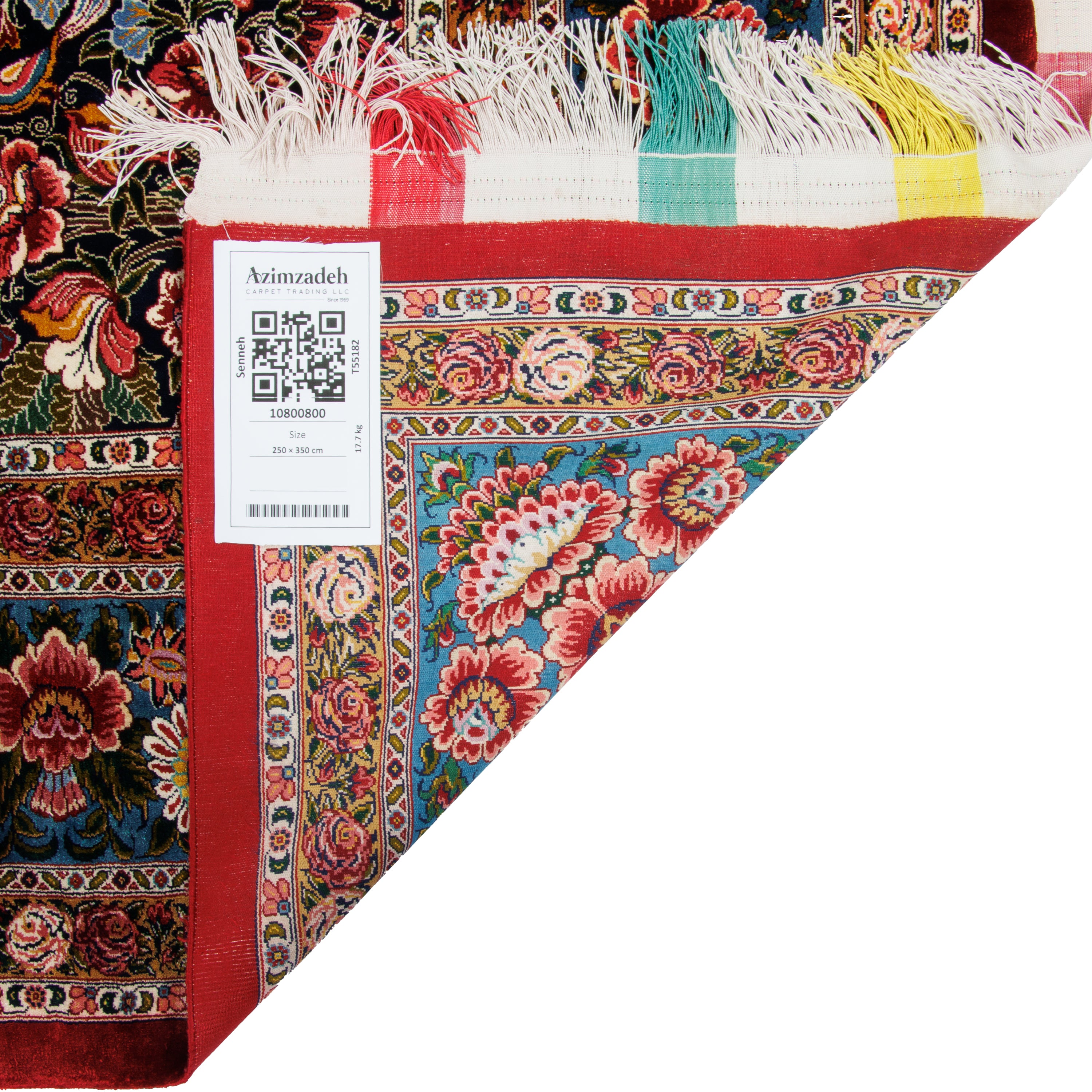 سجاد سنندج اليدوي - ساراسار | حرير كامل | 250 × 350 سم | رمز المنتج 10800800