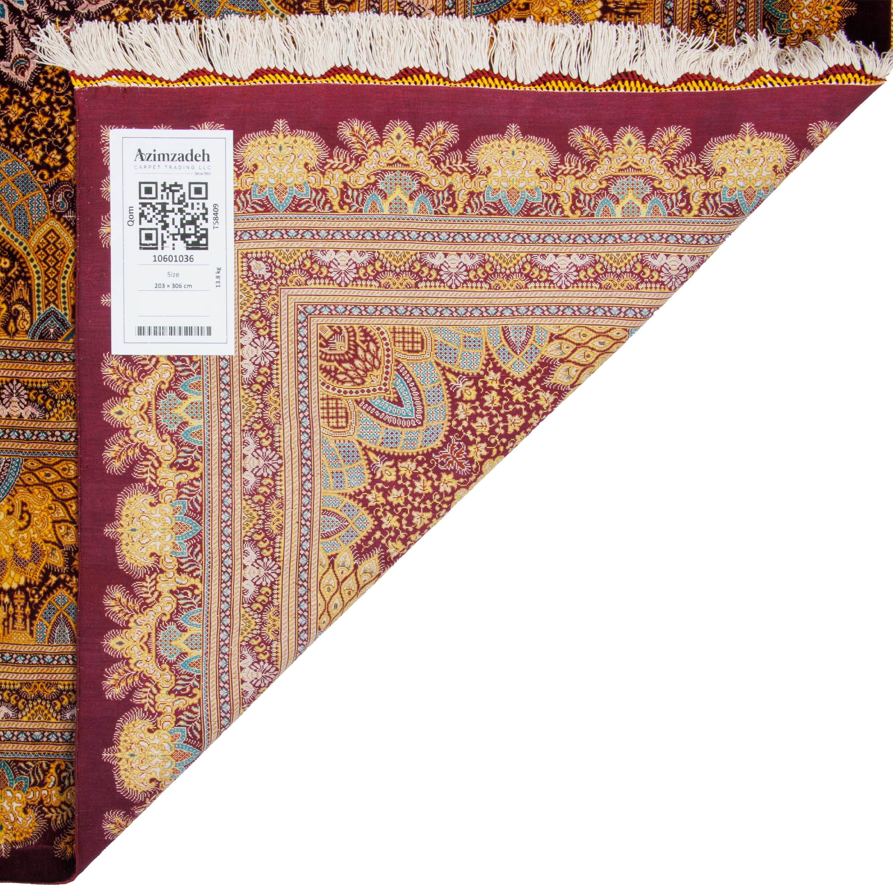 Qom Handmade Carpet — Lachak Toranj | Full Silk | 203 × 306 cm | SKU 10601036