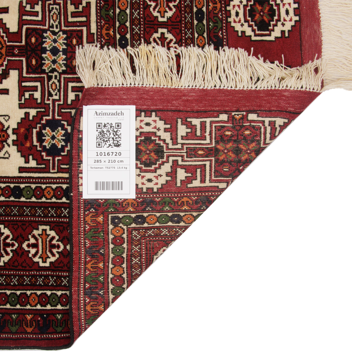 سجاد يدوي من تركمان، سراسر، صوف خالص، عاجي، 210 × 285 سم — 1016720