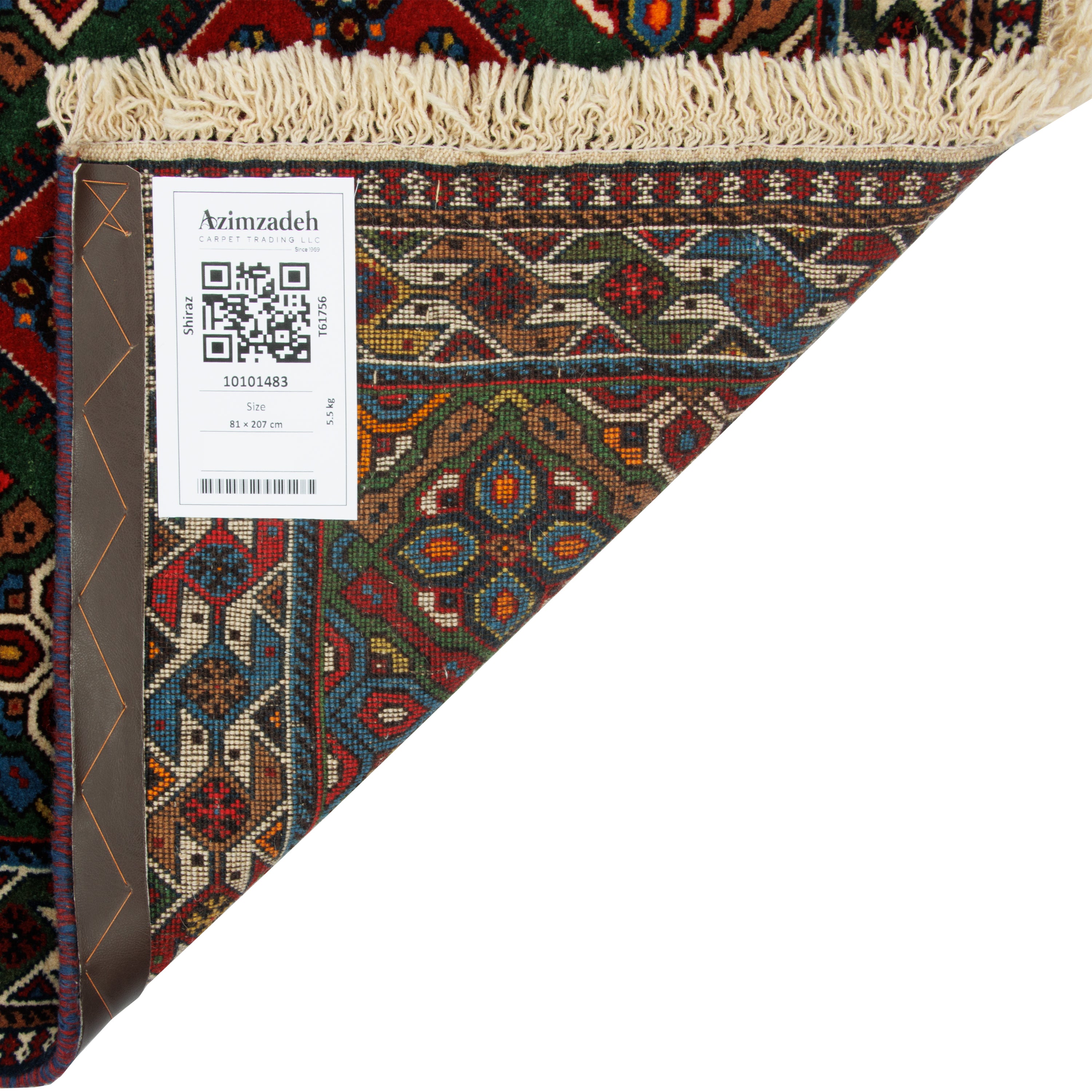 Shiraz Handmade Carpet — Kheshti | Full Wool | 81 × 207 cm | SKU 10101483