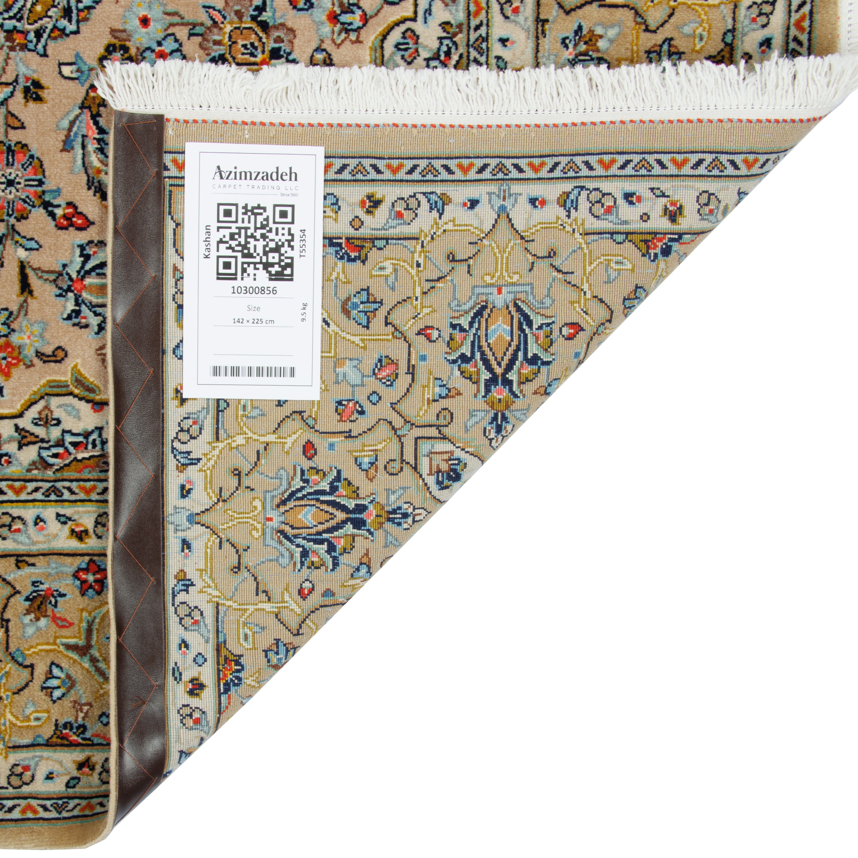 سجادة كاشان يدوية – لشك ترنج | صوف / قطن (سدى) | 142 × 225 سم | SKU 10300856