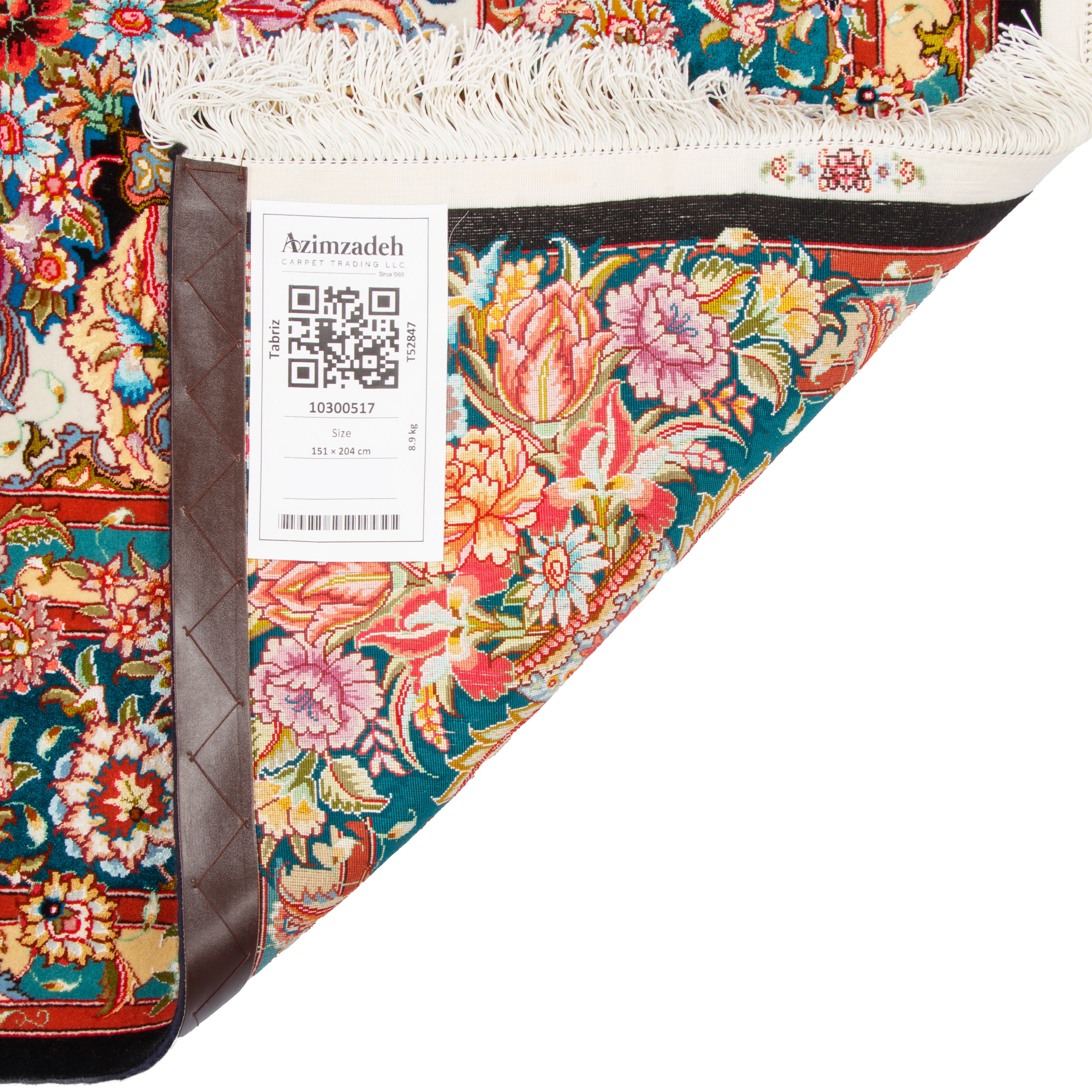Tabriz Handmade Carpet — Lachak Toranj | Silk Pile / Silk Warp | 151 × 204 cm | SKU 10300517