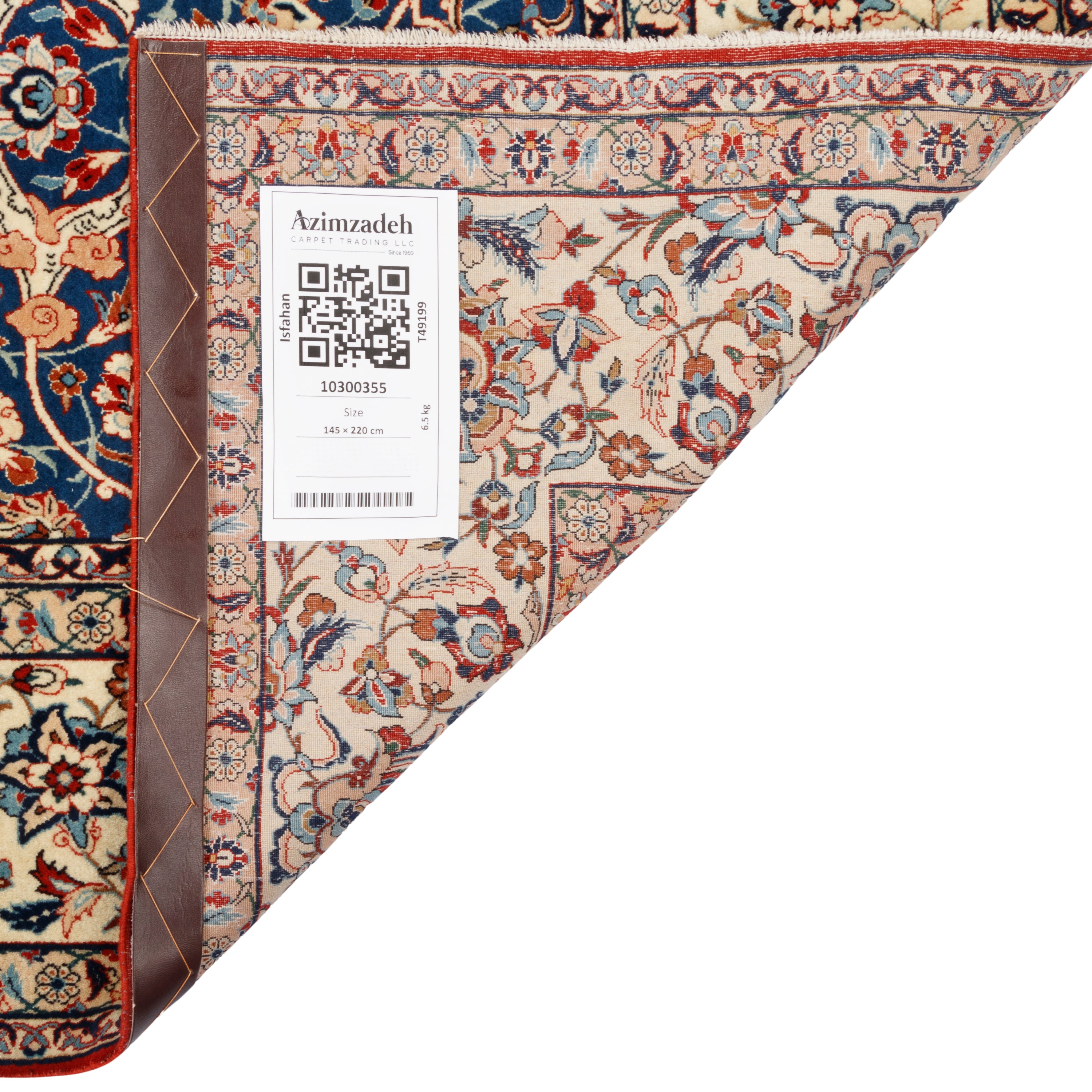 Isfahan Handmade Carpet — Afshan | Silk Pile / Cotton Warp | 145 × 220 cm | SKU 10300355
