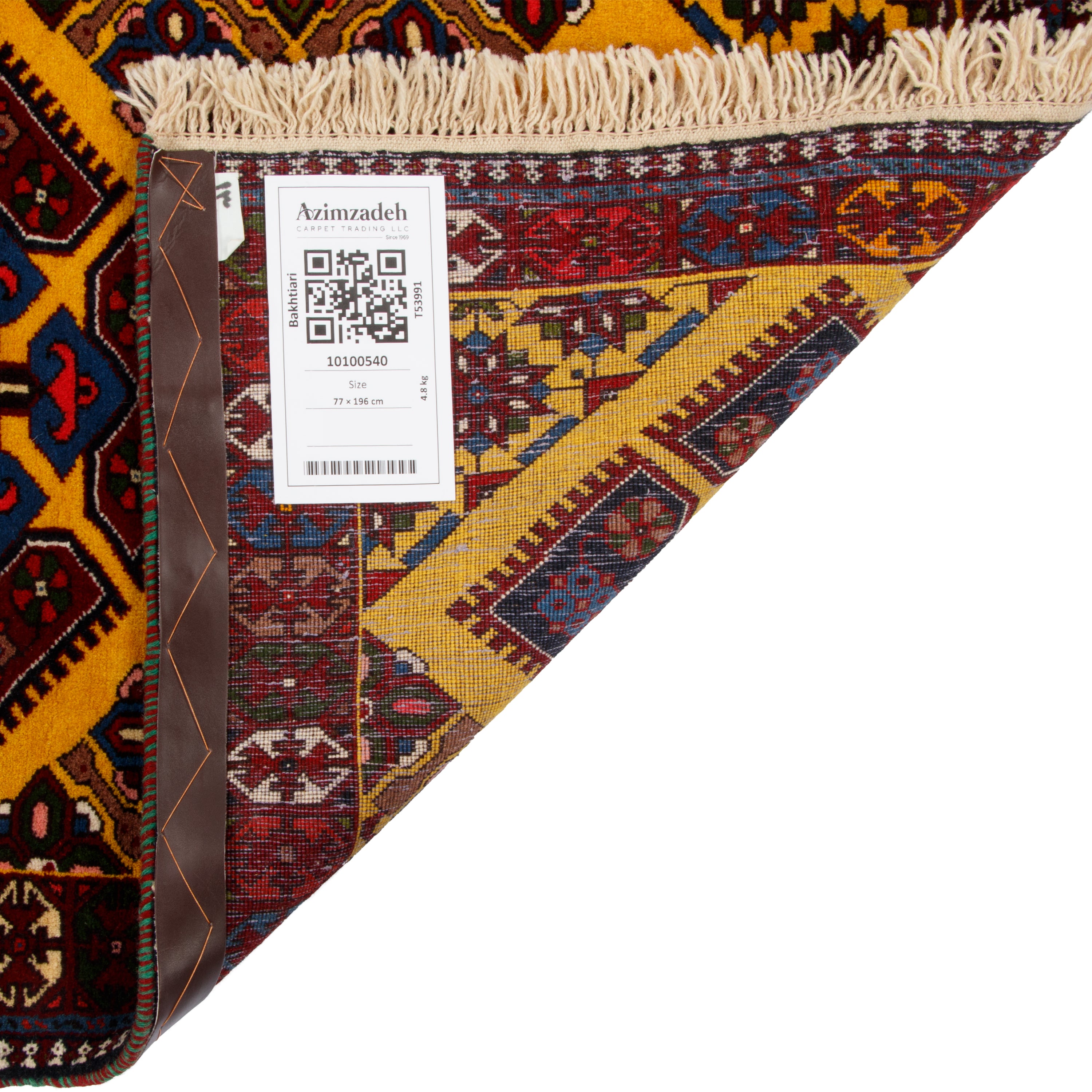 Bakhtiari Handmade Carpet — Chand Toranj | Full Wool | 77 × 196 cm | SKU 10100540