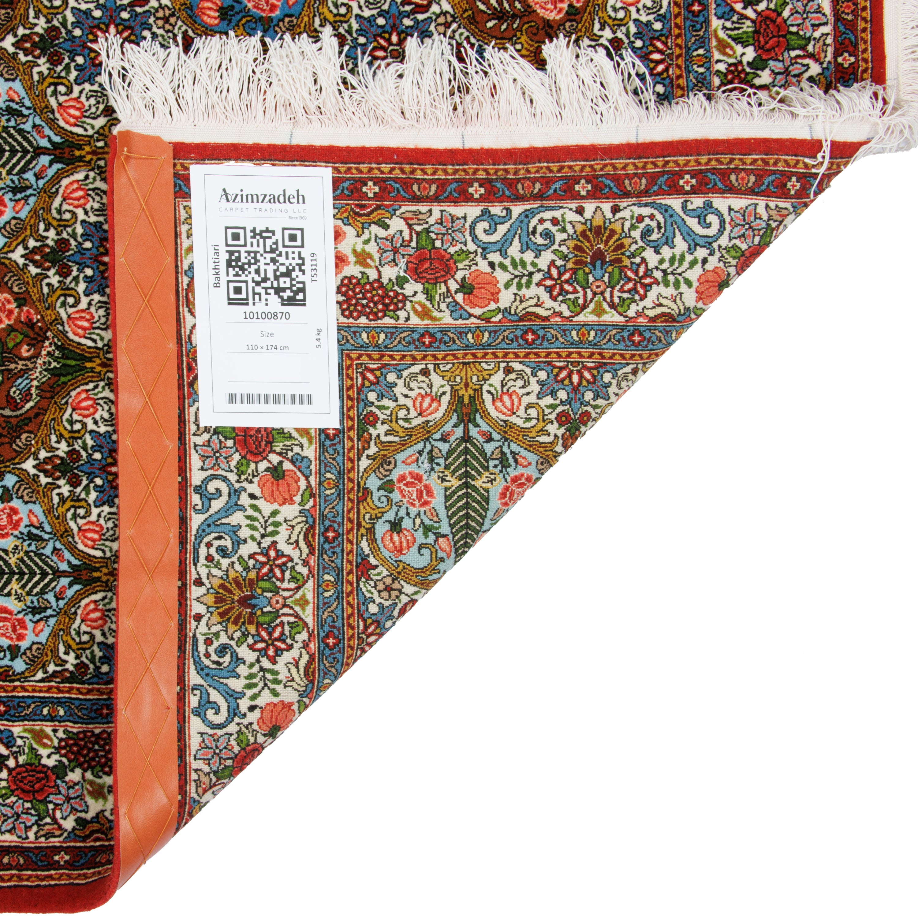 Bakhtiari Handmade Carpet — Bandi | Wool / Silk Warp | 110 × 174 cm | SKU 10100870