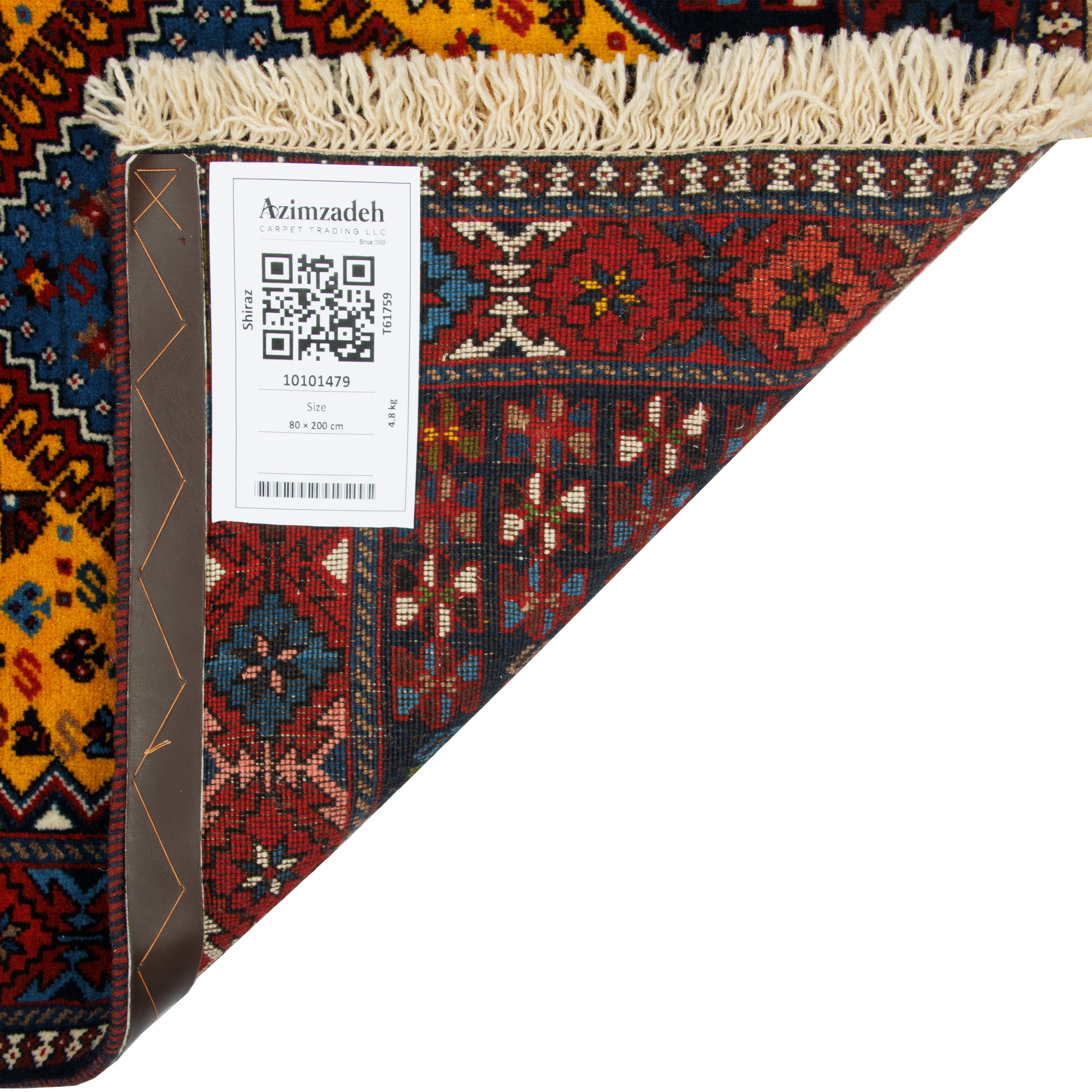 Shiraz Handmade Carpet — Kheshti | Full Wool | 80 × 200 cm | SKU 10101479