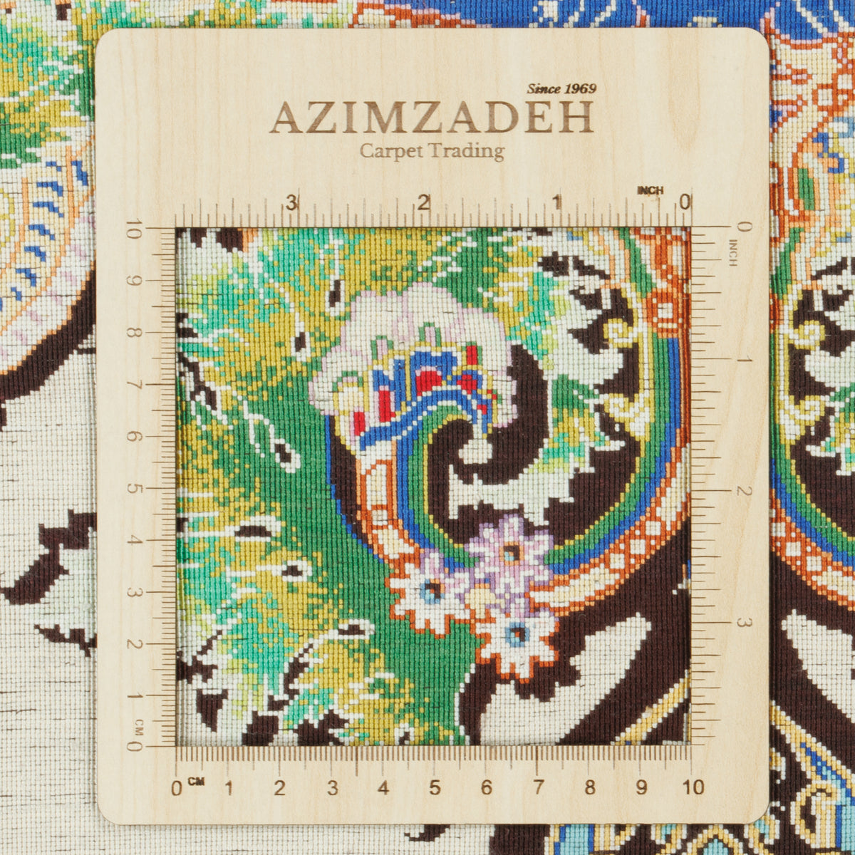 Qom Handmade Carpet by Khosh nejad, Allover, Silk, Wheat, 100 × 150 cm — 1017027