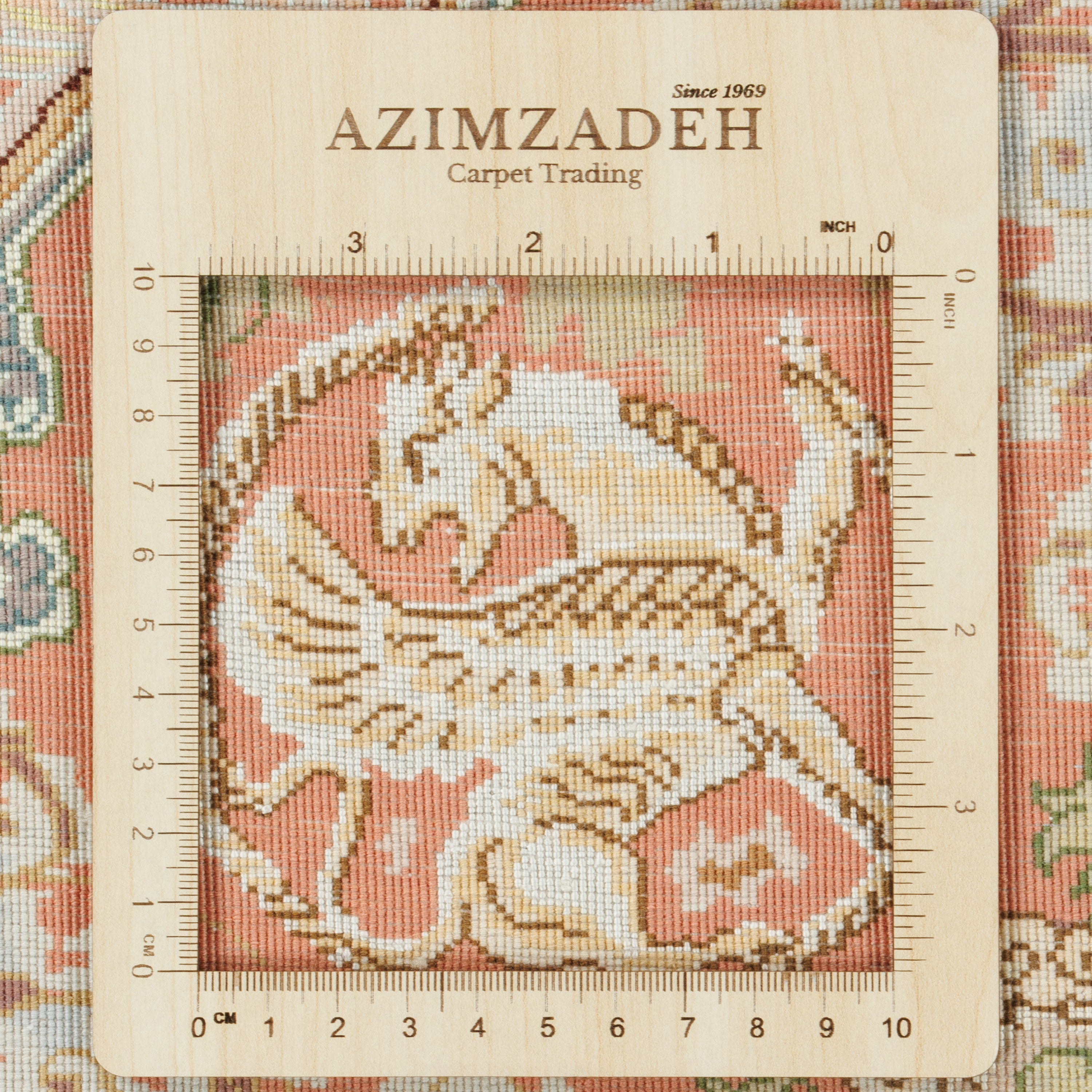 فرش دستباف تبریز — لچک ترنج | پرز ابریشم / چله پنبه | 295 × 403 سانتیمتر | SKU 11100664