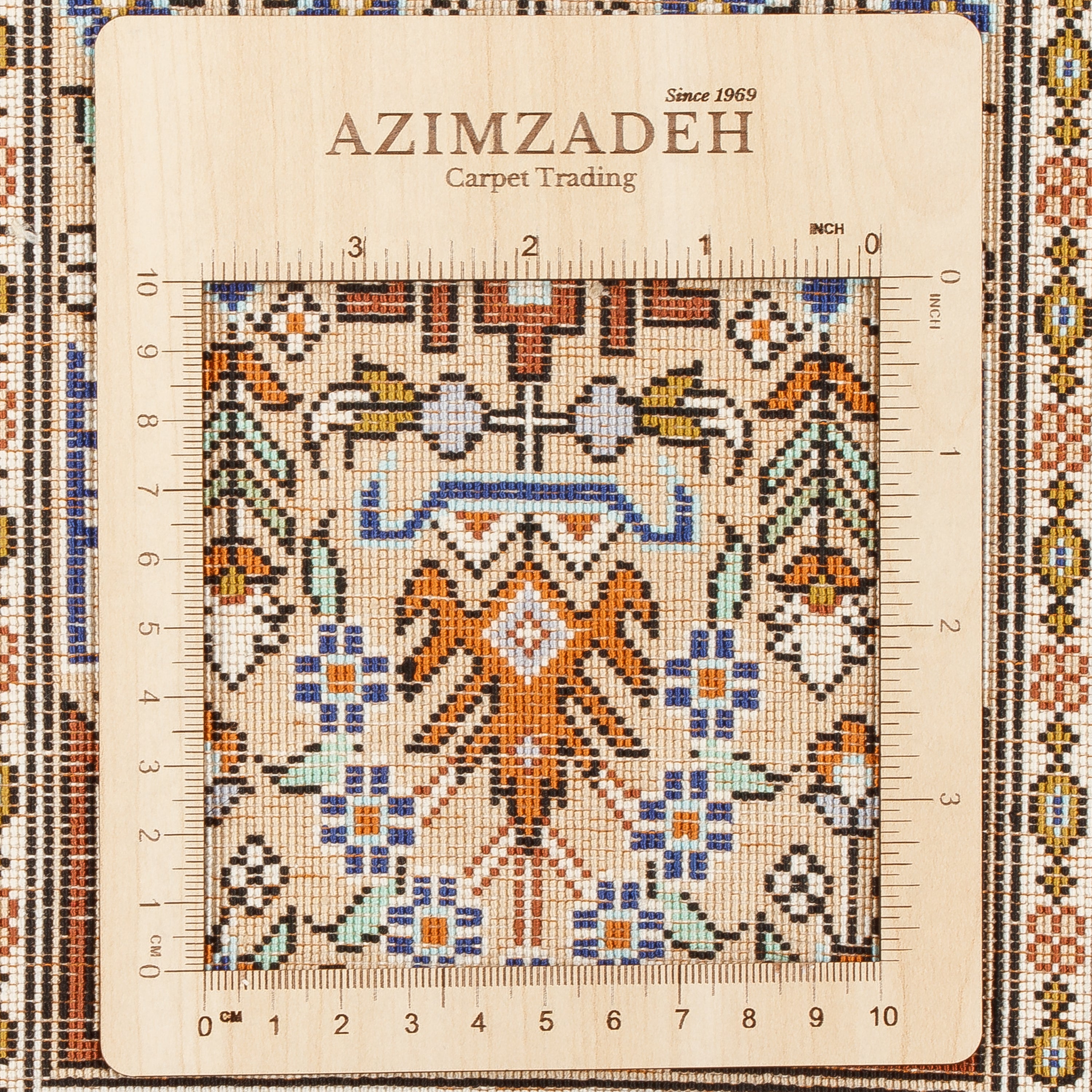 سجادة قم اليدوية - خشتي | حرير طبيعي بالكامل | 138 × 200 سم | رمز المنتج 10200483