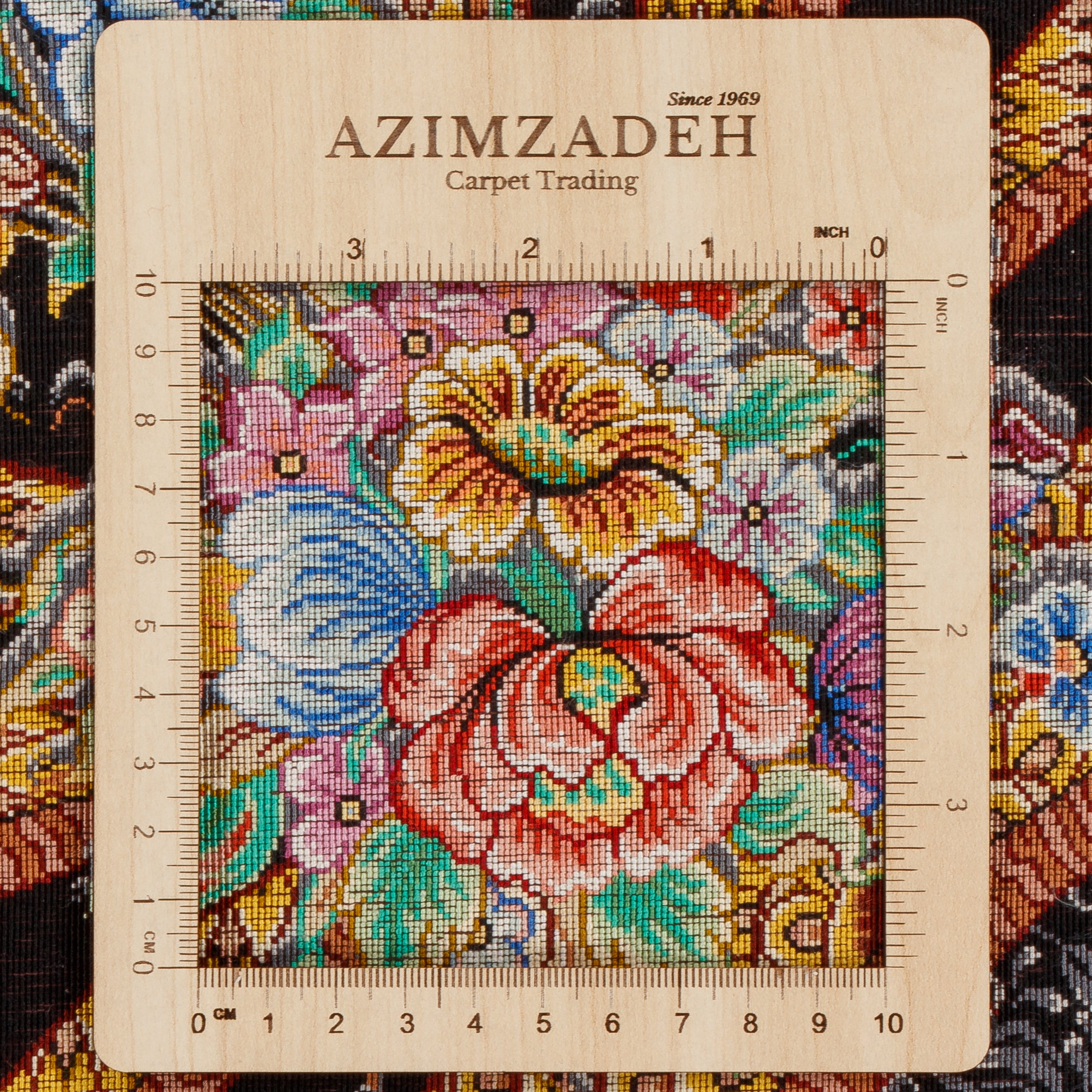 Qom Handmade Carpet — Kaf Sadeh | Full Silk | 188 × 190 cm | SKU 10300545