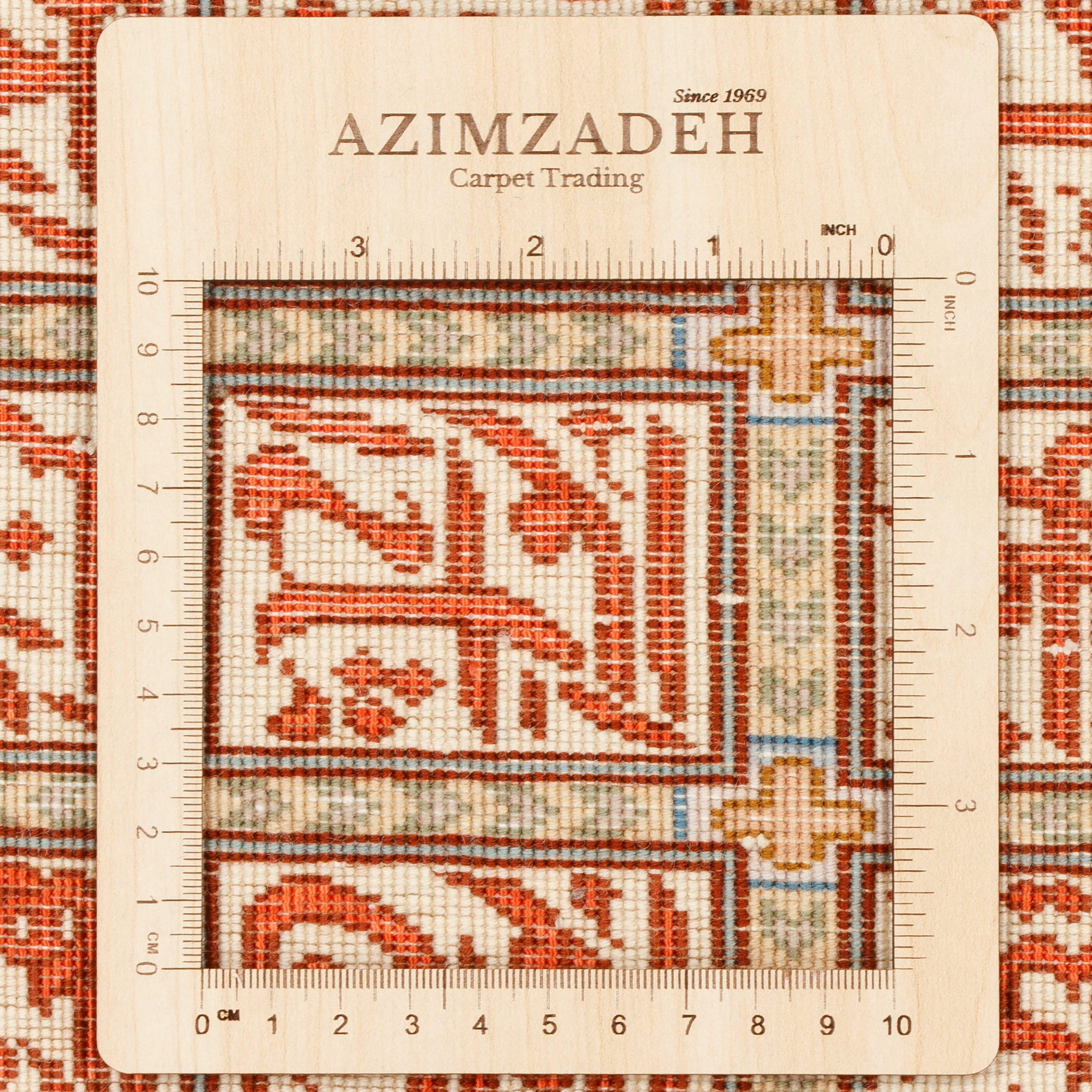 لوحة جدارية من سجاد تبريز اليدوي – خشتي | وبر من الحرير / سداة من القطن | 100 × 128 سم | رمز المنتج 70100568