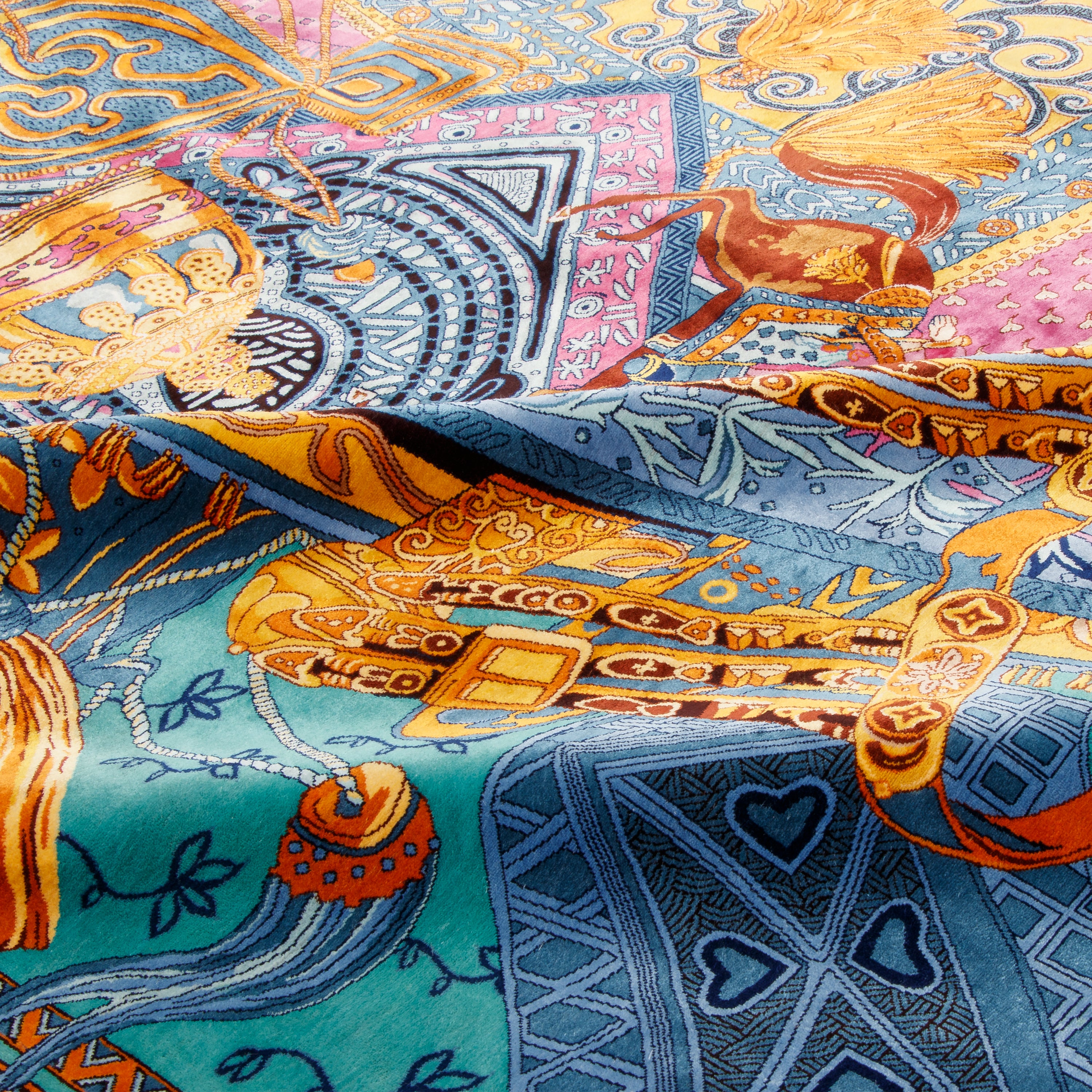 Qom Handmade Carpet — Sarasar | Full Silk | 190 × 210 cm | SKU 10300546