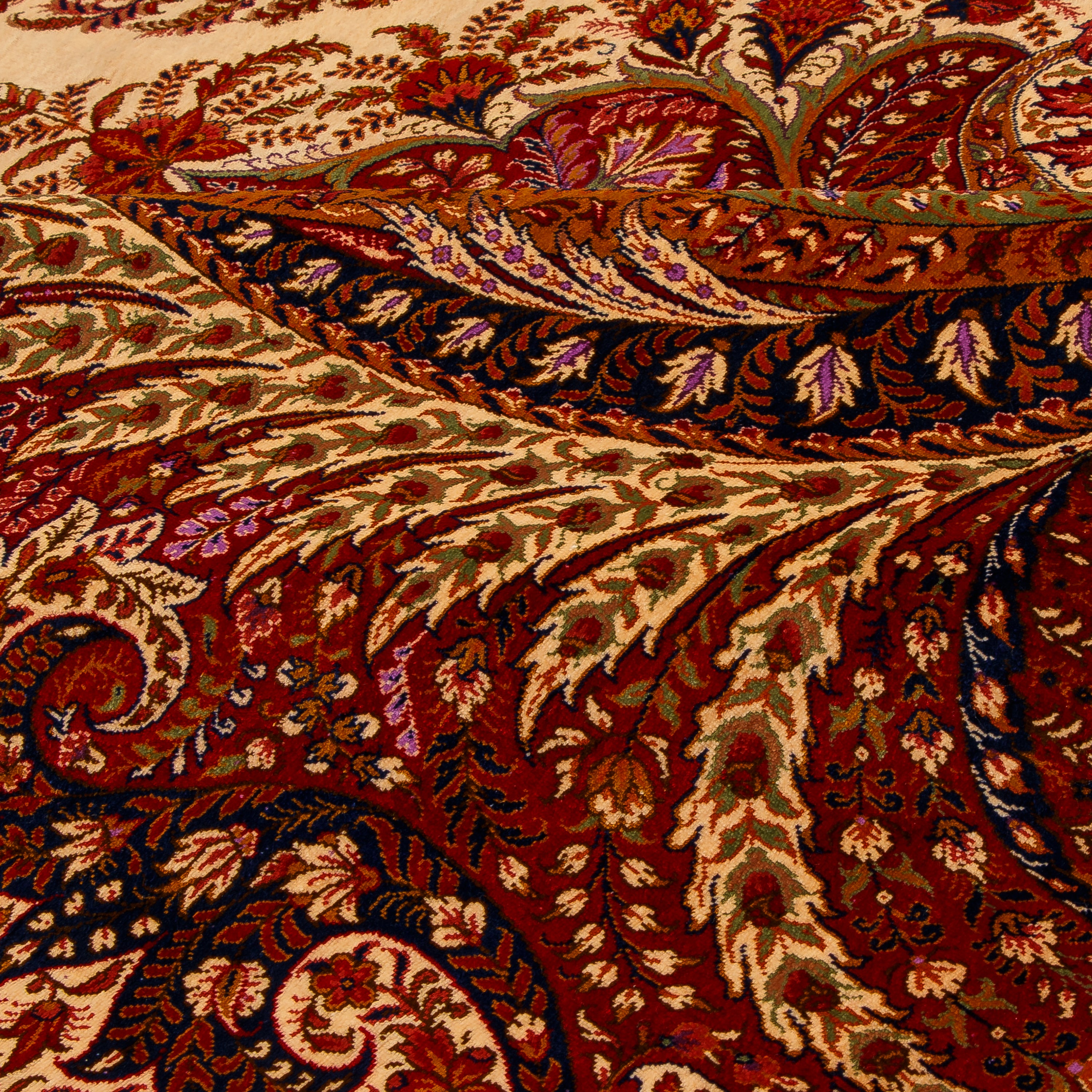 Qom Handmade Carpet — Sarasar | Full Silk | 132 × 202 cm | SKU 10201611