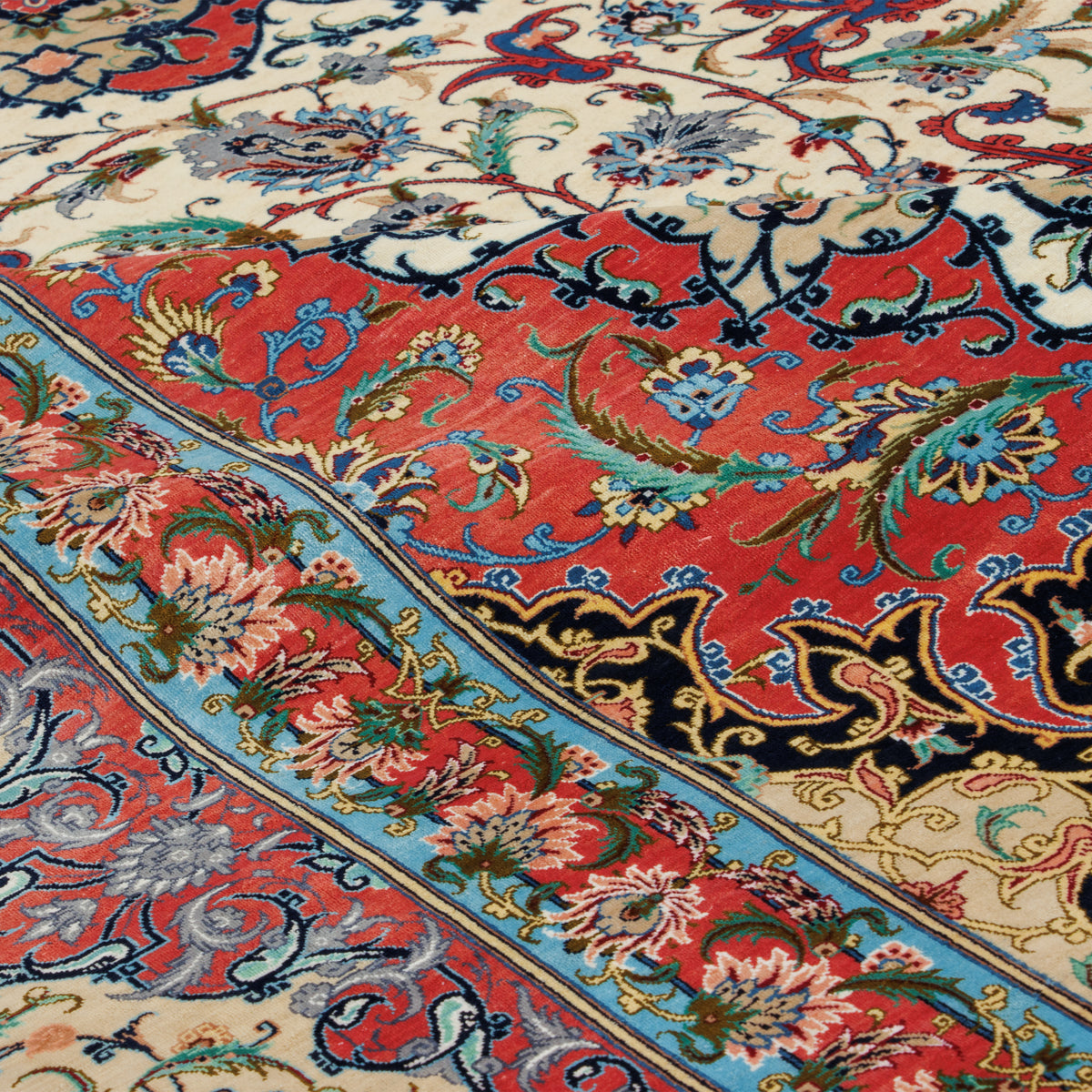 Kashan Handmade Carpet — Lachak Toranj | Full Silk | 250 × 350 cm | SKU 10800824