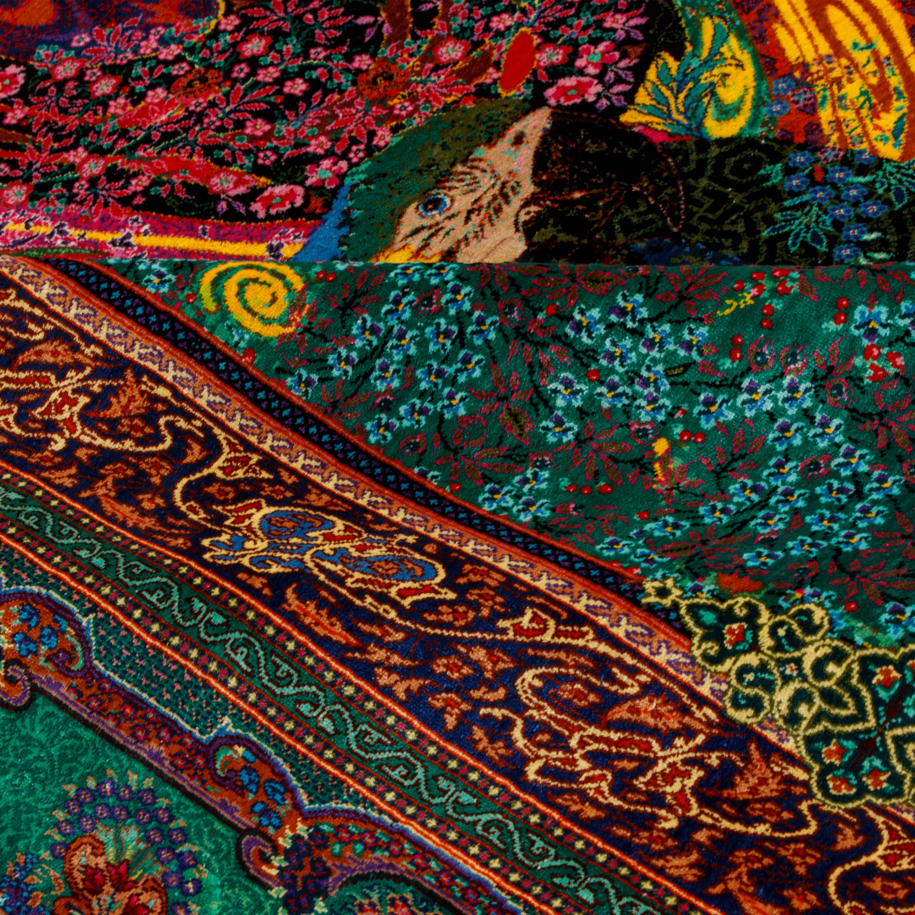 سجادة قم يدوية - ساراسار | حرير كامل | 134 × 202 سم | رمز المنتج 10200421