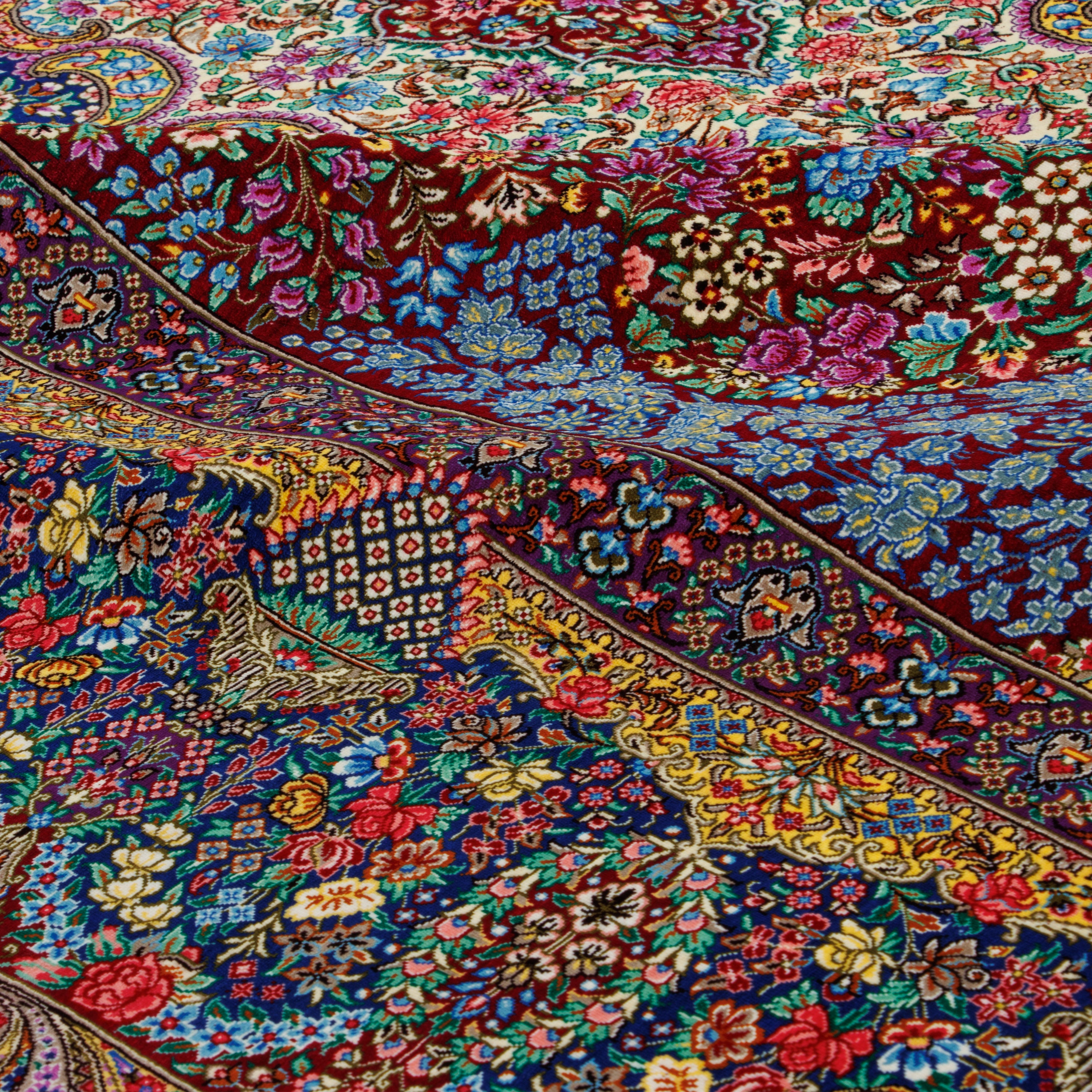 سجادة قم يدوية — لشك وترنج | حرير بالكامل | 250 × 345 سم | SKU 10800816