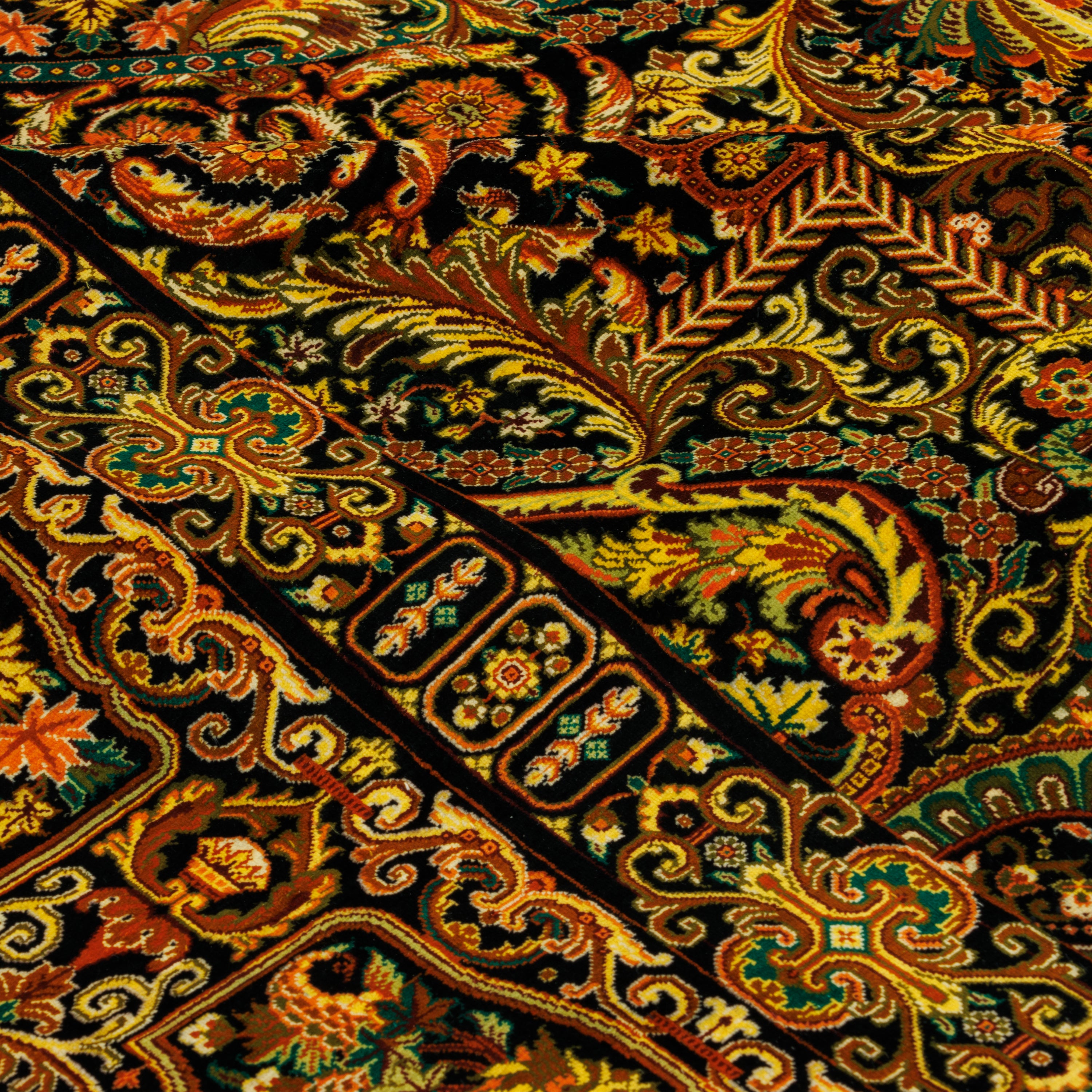 سجادة قم يدوية — لشك ترنج | حرير بالكامل | 200 × 300 سم | رمز المنتج 10601069