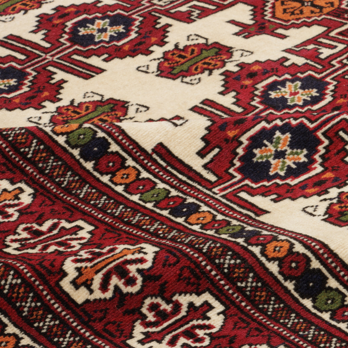 سجاد يدوي من تركمان، سراسر، صوف خالص، عاجي، 210 × 285 سم — 1016720
