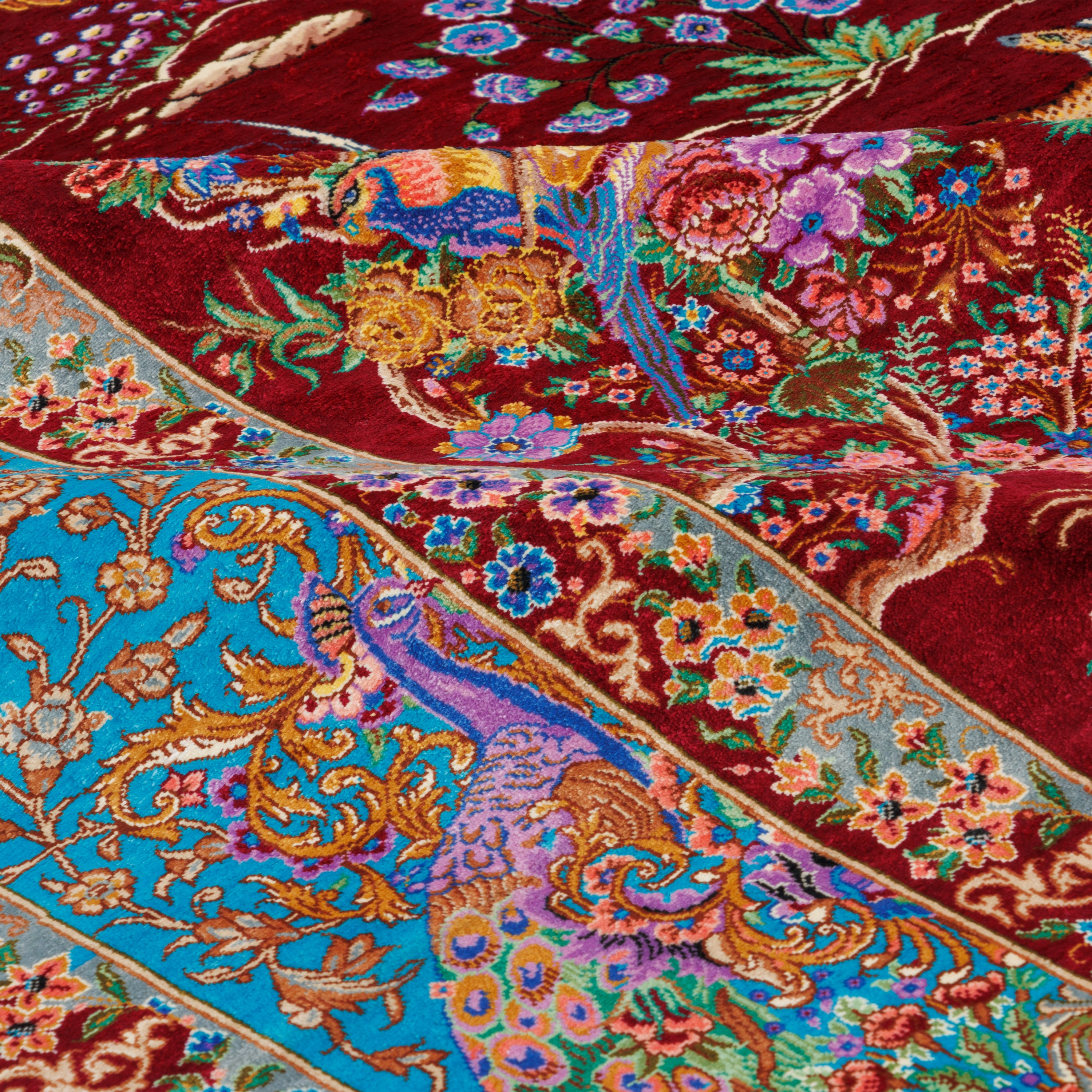 سجادة قم يدوية - ساراسار | حرير كامل | 200 × 300 سم | رمز المنتج 10601089