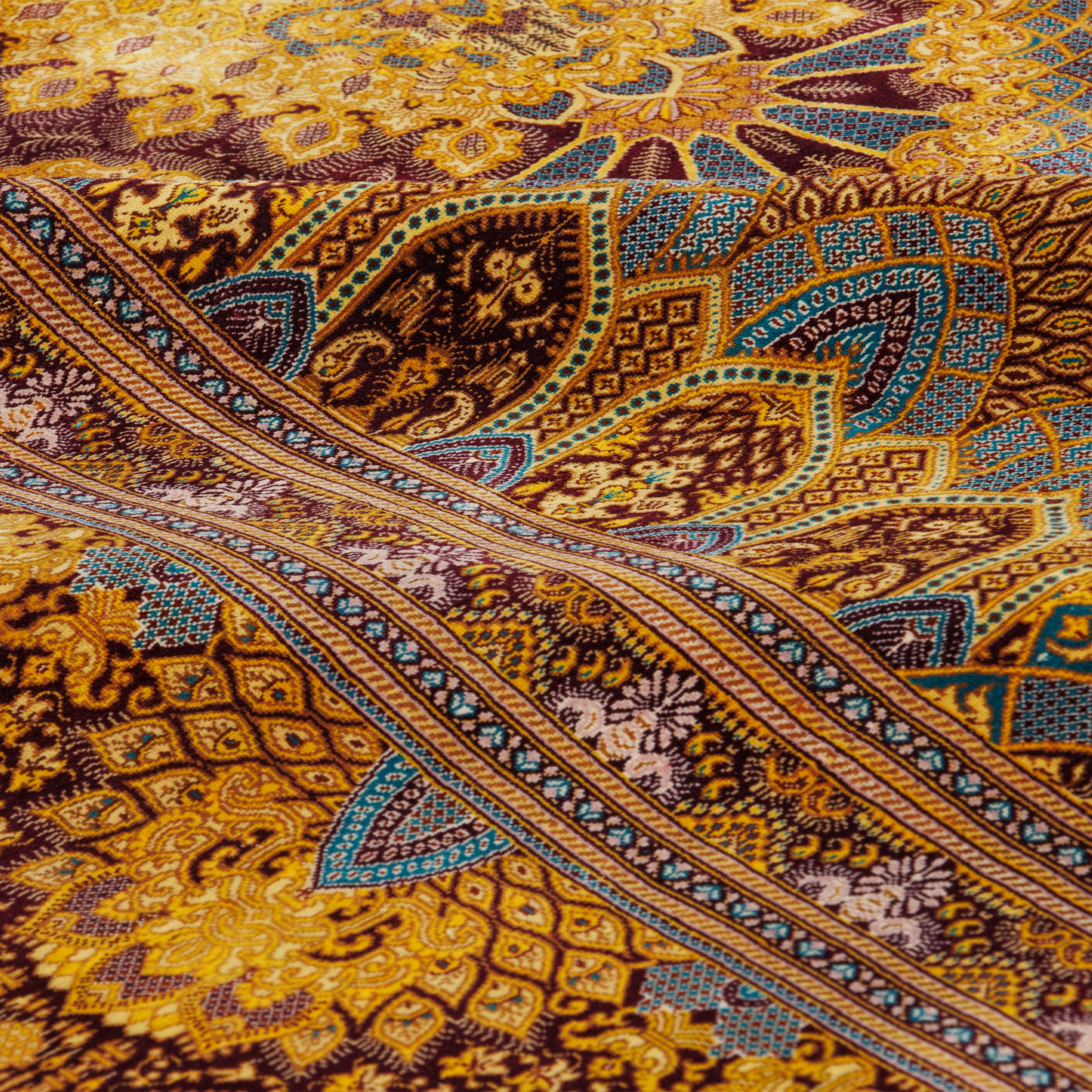 Qom Handmade Carpet — Lachak Toranj | Full Silk | 203 × 306 cm | SKU 10601036