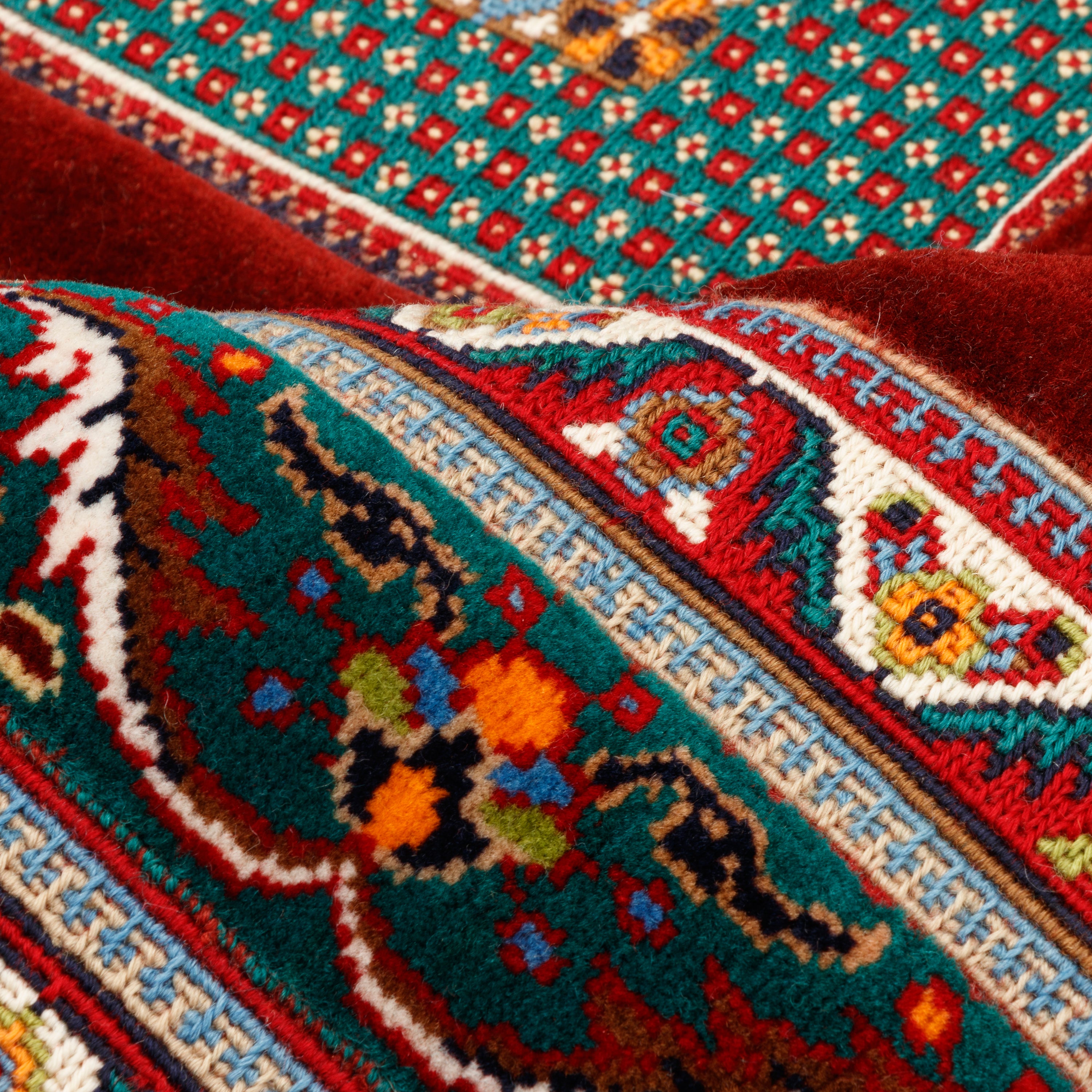 سجادة كيليم سيرجان اليدوية — خشتي | صوف كامل | 80 × 115 سم | رمز المنتج 40000329