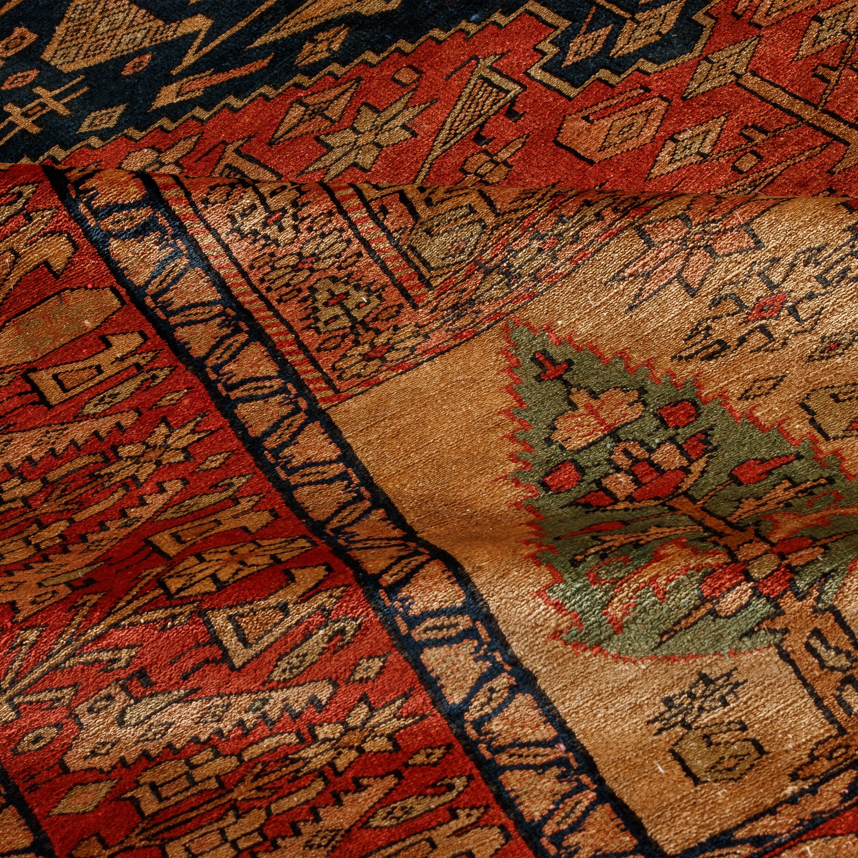 سجاد سرخس اليدوي – لشك ترنج | حرير بالكامل | 135 × 210 سم | رمز المنتج 10200484