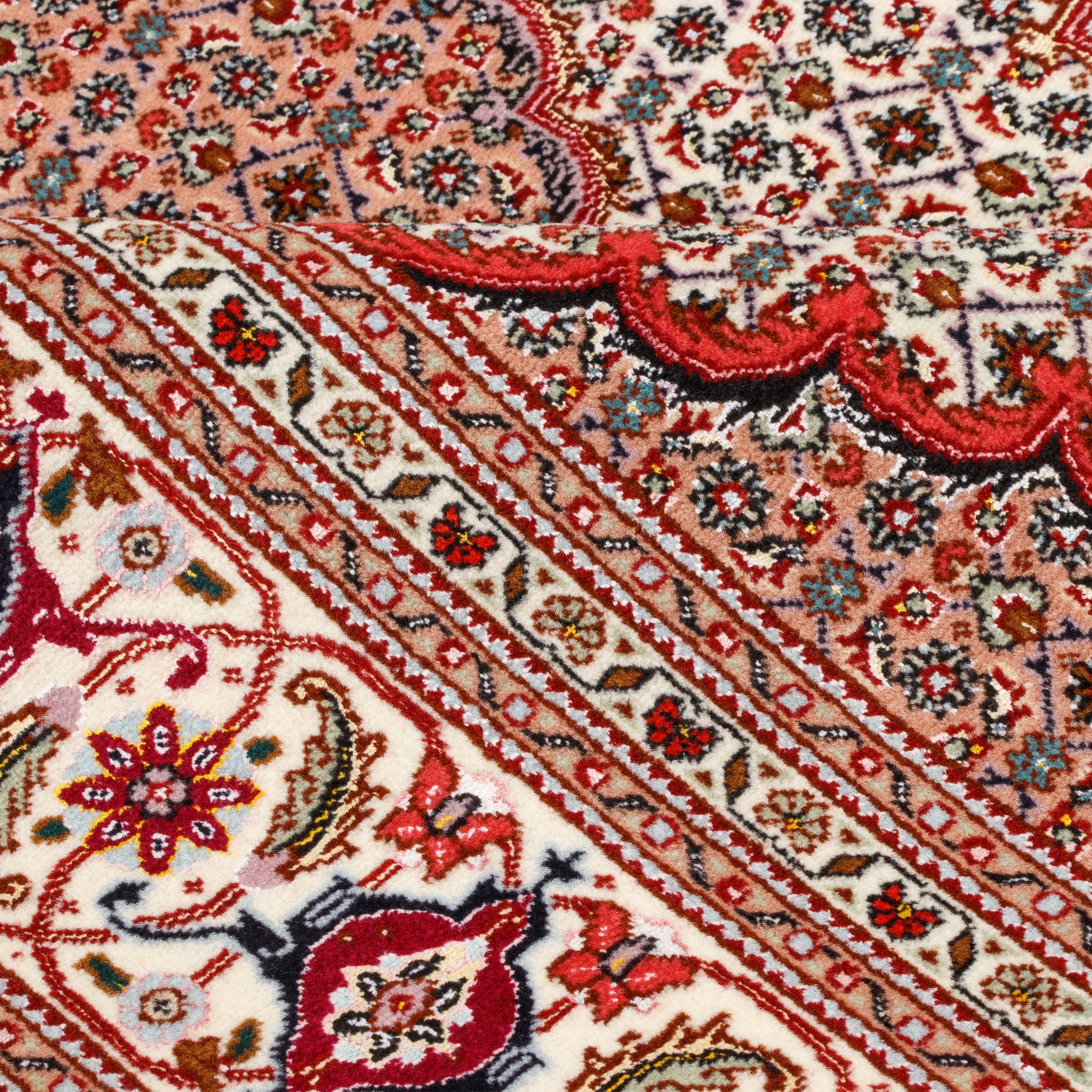 سجاد تبريز اليدوي — لَتشك تُرَنج | خيوط الحرير / السداة الحريرية | 153 × 210 سم | SKU 10300511