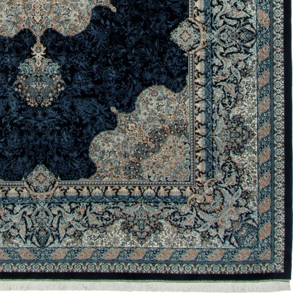 Handwoven Carpet, Corner Medallion Layout, All Silk, Qom, 240 × 340 cm Ref 10800833