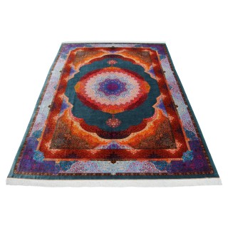 Handwoven Carpet, Plain Field Layout, All Silk, Qom, 243 × 352 cm Ref 10800835