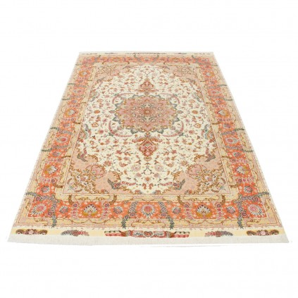 Handwoven Carpet, Corner Medallion Layout, Wool and Silk on Silk Warp, Tabriz, 250 × 350 cm Ref 10800838