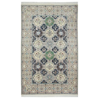 Handwoven Carpet, Striped Layout, Wool and Silk on Cotton Warp, Nain, 165 × 257 cm Ref 10400840